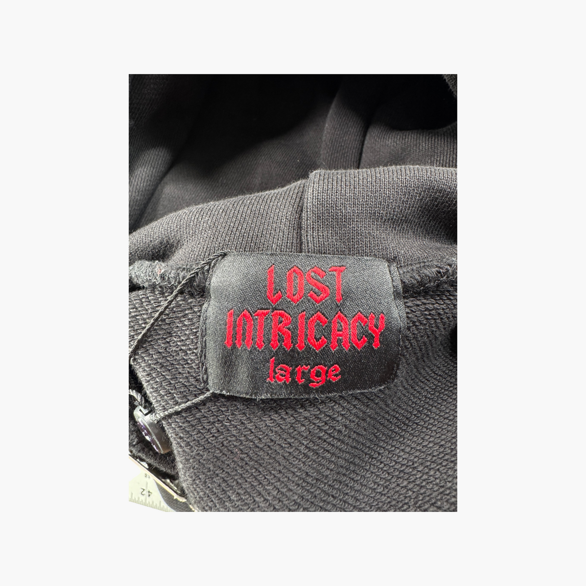 Lost Intricacy Black Patch Zip Up Hoodie