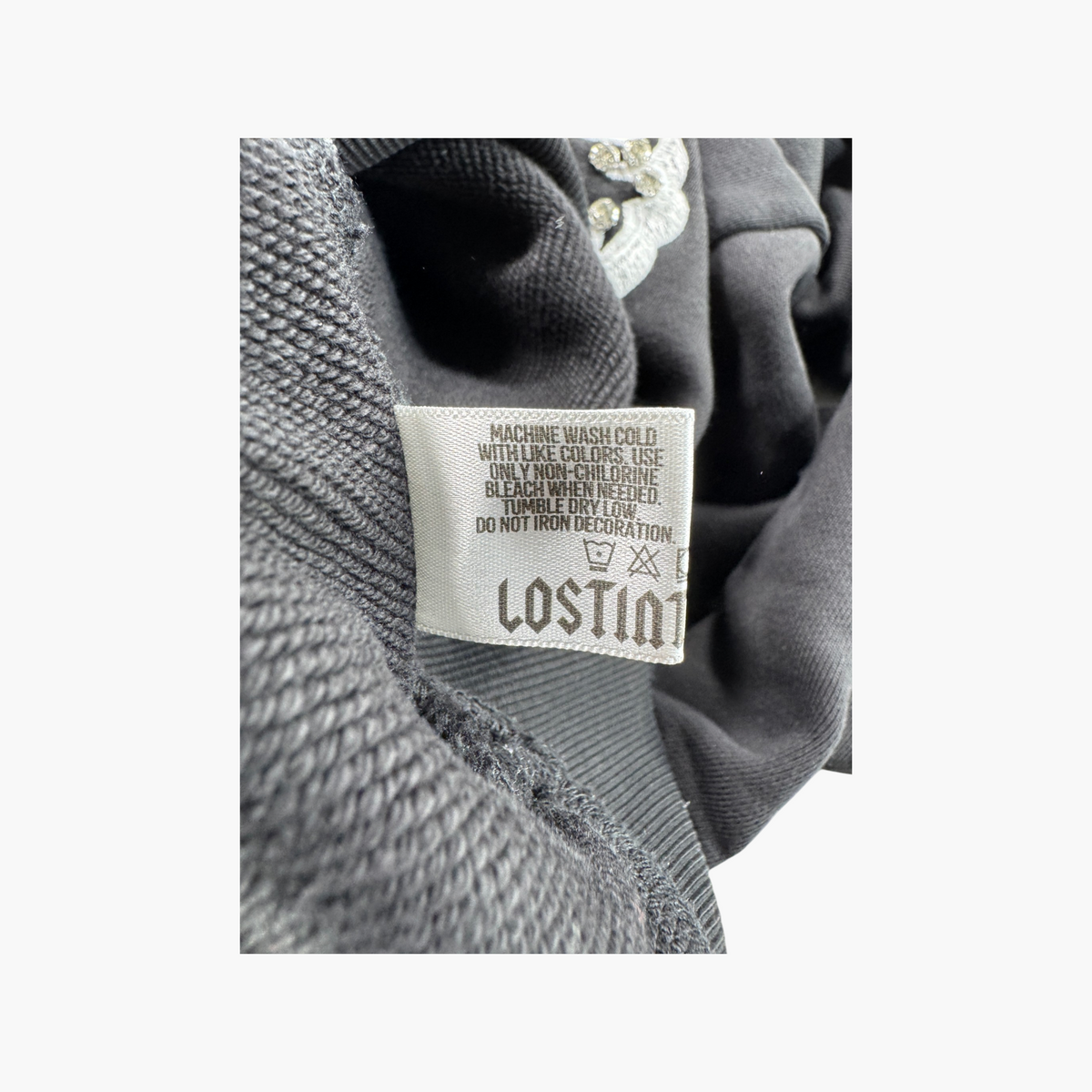 Lost Intricacy Black Patch Zip Up Hoodie