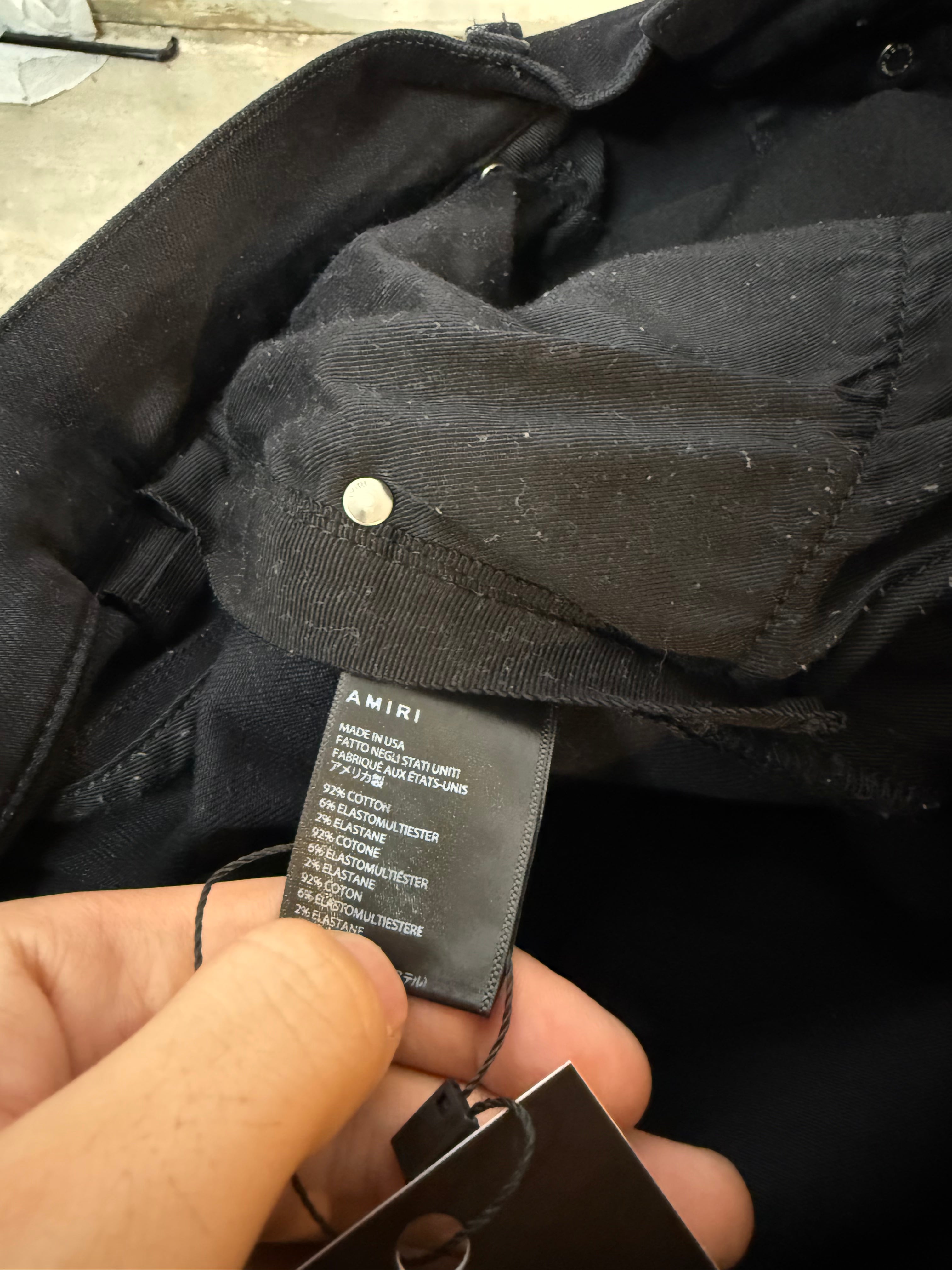 Amiri MX2 Black Cherry Patch Jeans