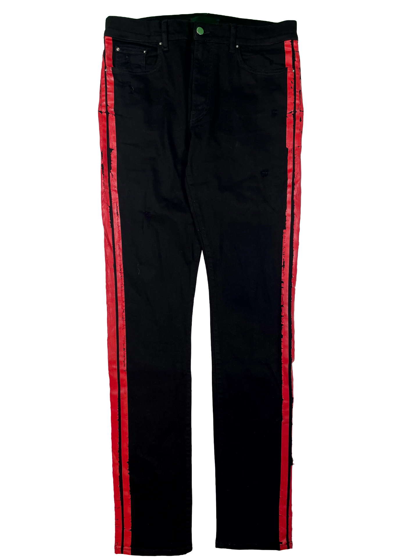 Amiri Black & Red Stripe Jeans