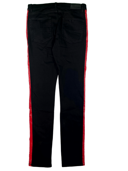 Amiri Black & Red Stripe Jeans