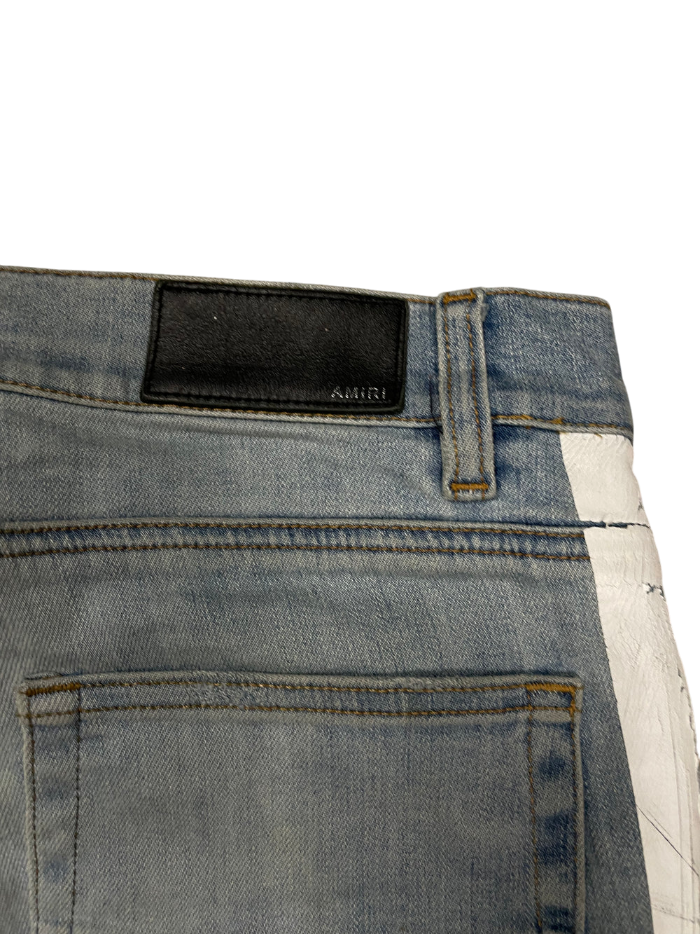 Amiri Jeans Stripe Light Wash & White Jeans