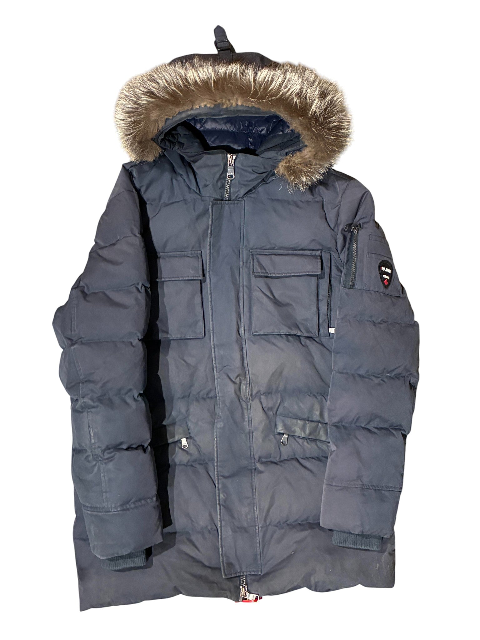 Pajar Navy Fur Long Coat