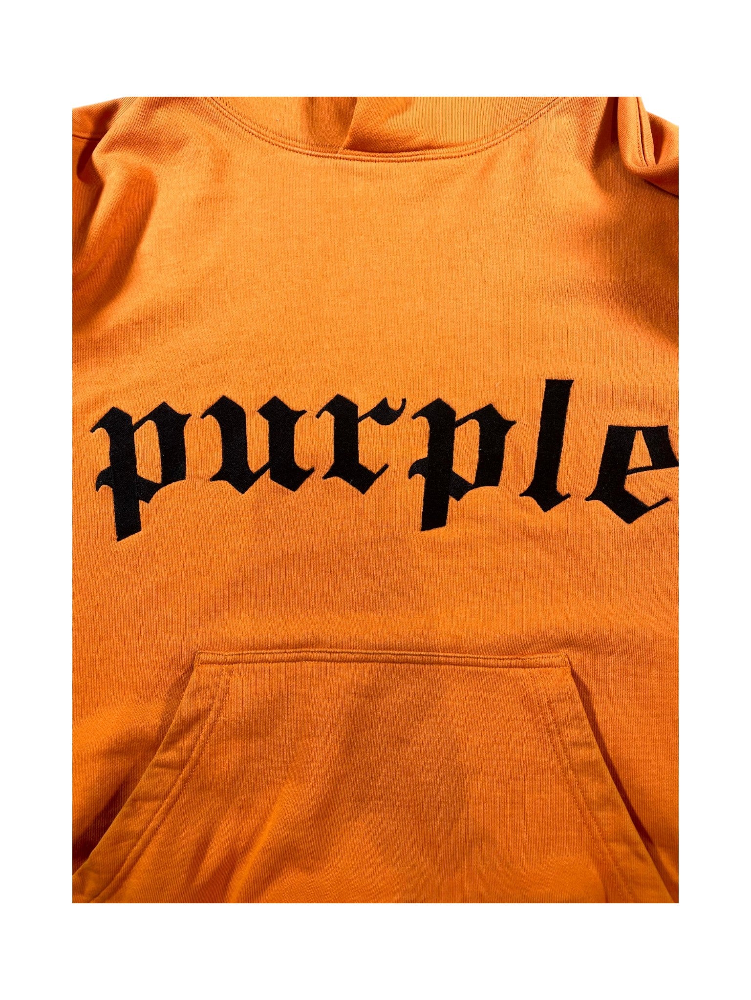 Purple Brand "Old English" Orange & Black Hoodie