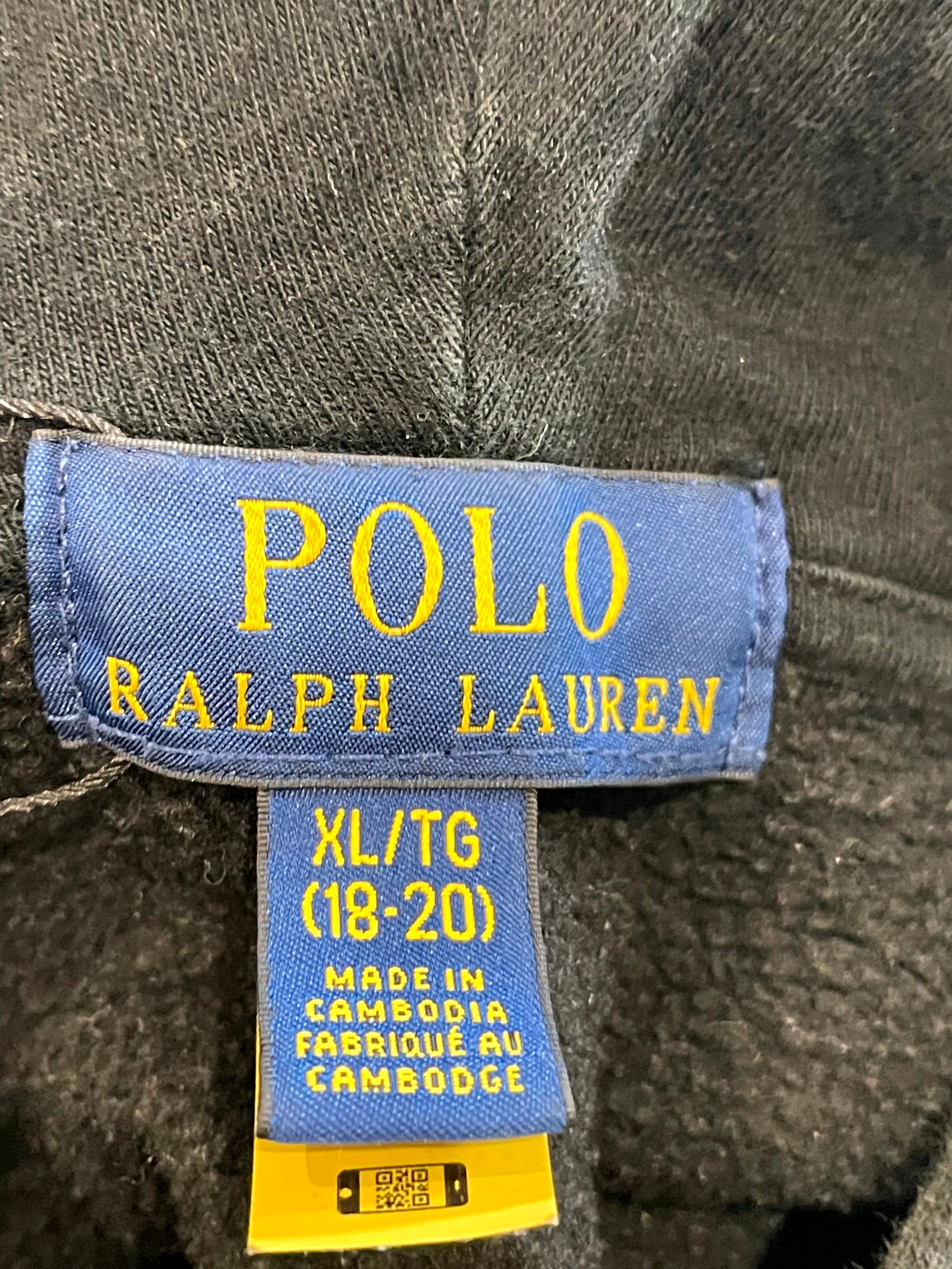 Polo Zip Up (KIDS) Black Hoodie