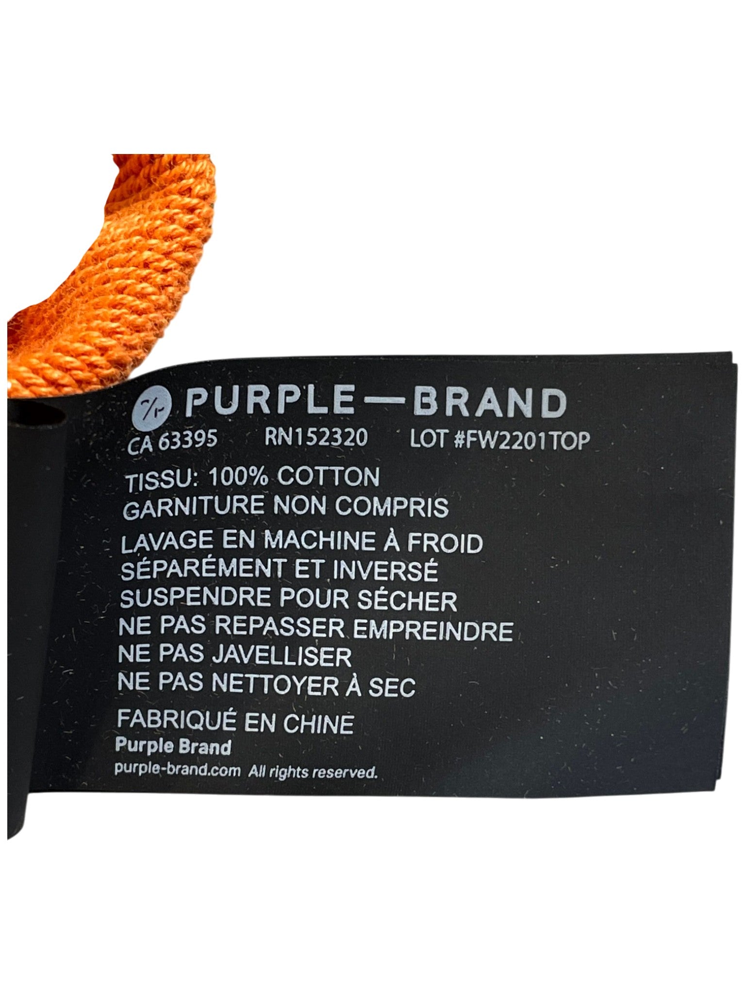 Purple Brand "Old English" Orange & Black Hoodie