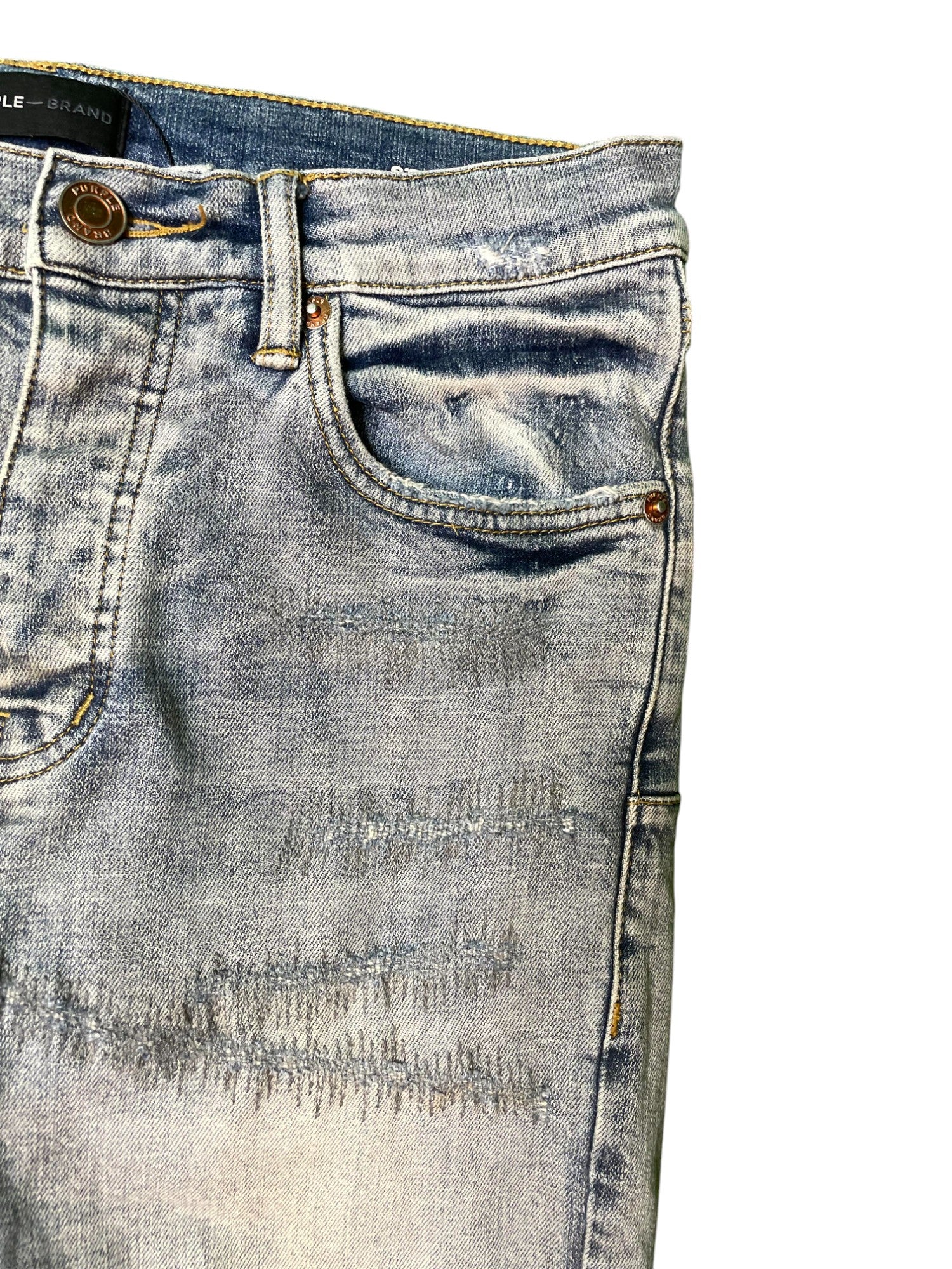 Purple Brand "Stitches" Light Wash Jeans