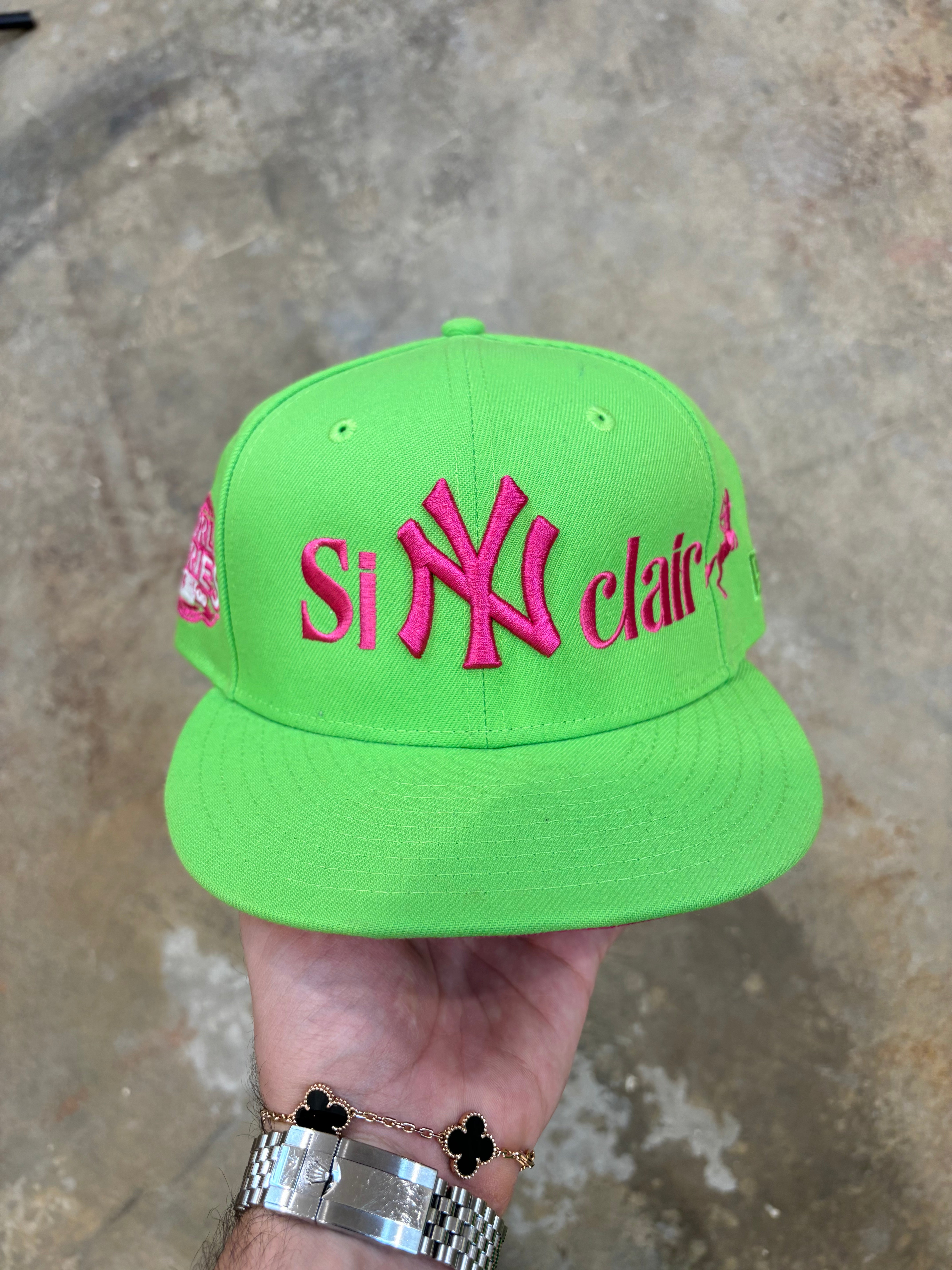 Sinclair Yankees Fitted Lime Pink Used 7 1-4 N/A