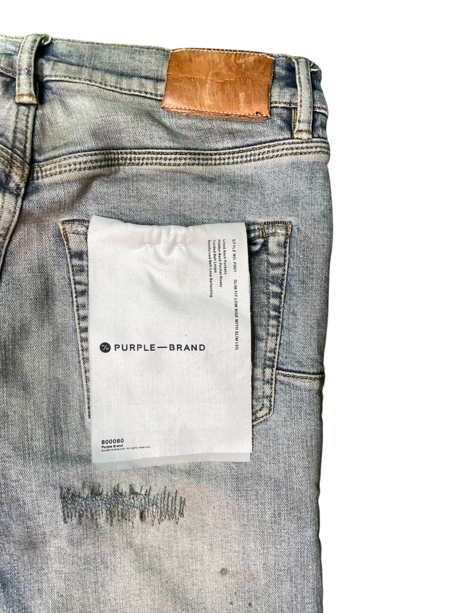 Purple Brand "Stitches" Light Wash Jeans