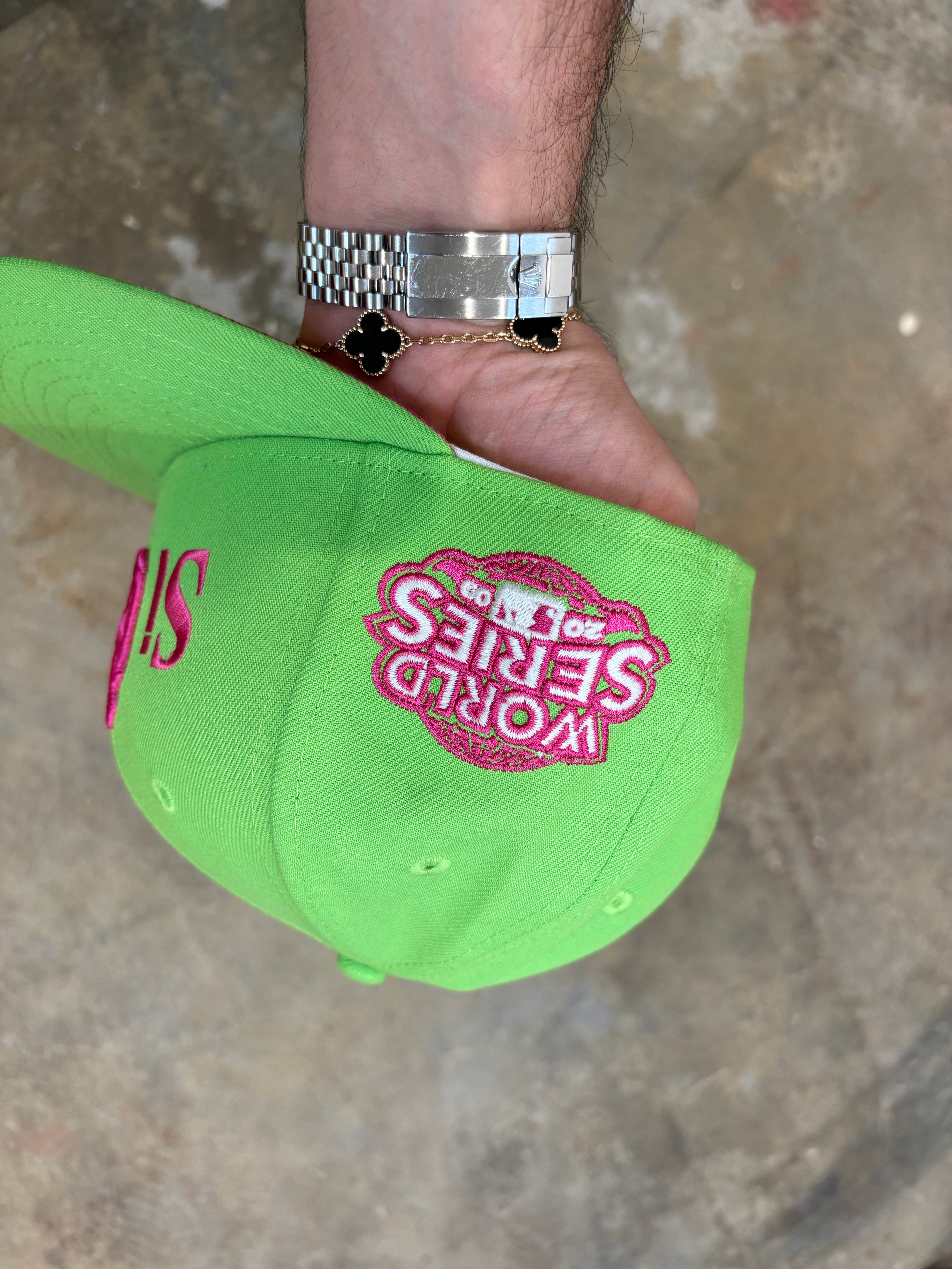 Sinclair Yankees Fitted Lime Pink Used 7 1-4 N/A