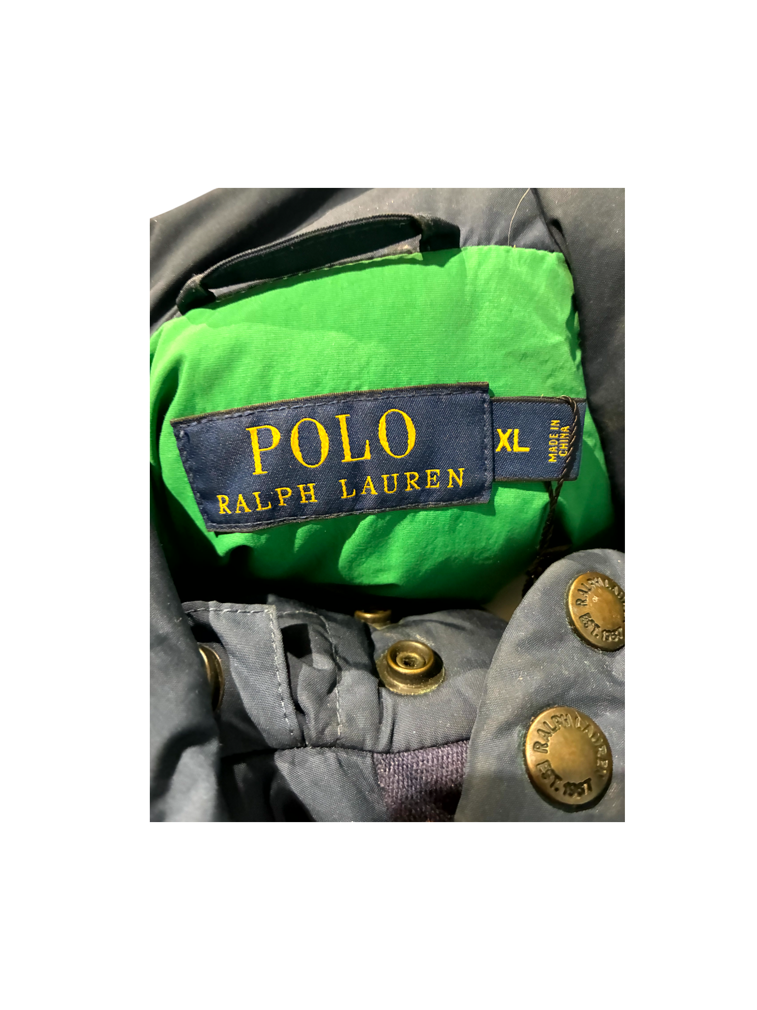 Polo Navy & Red Puffer Jacket