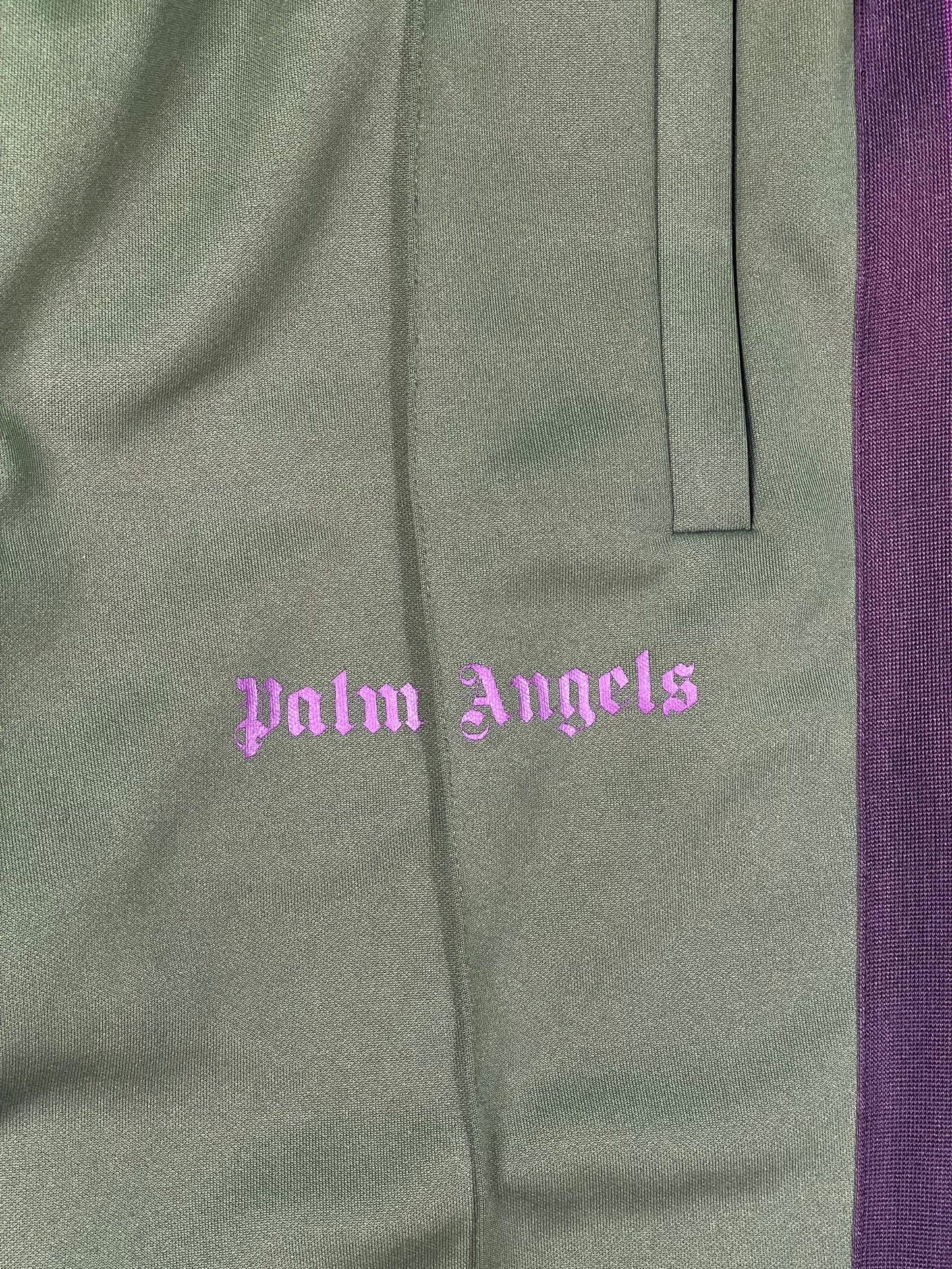 Palm Angels Green & Purple Track Pants