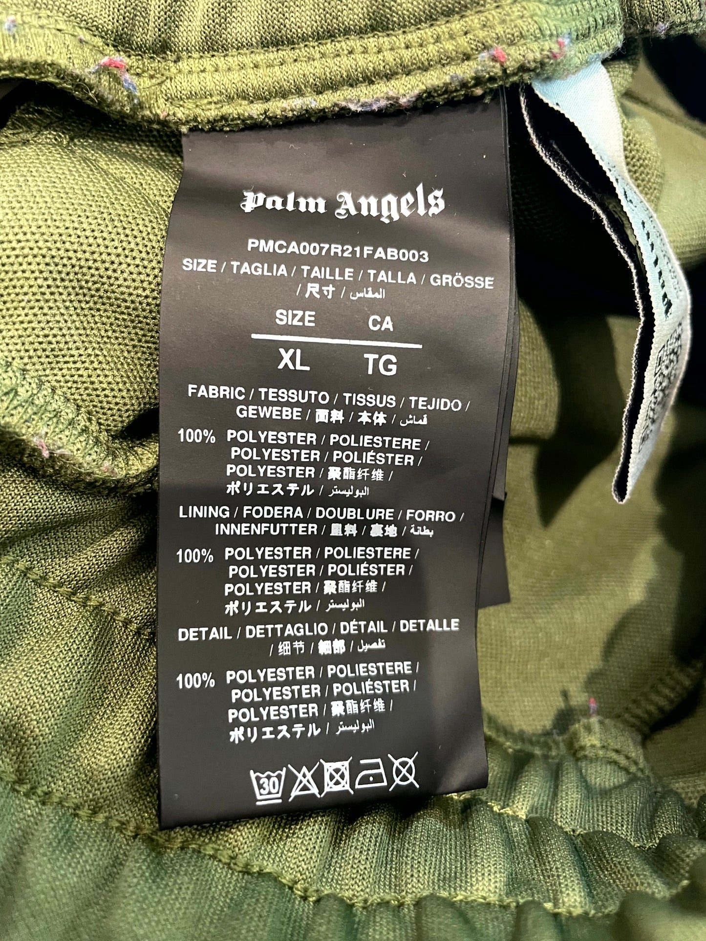 Palm Angels Green & Purple Track Pants