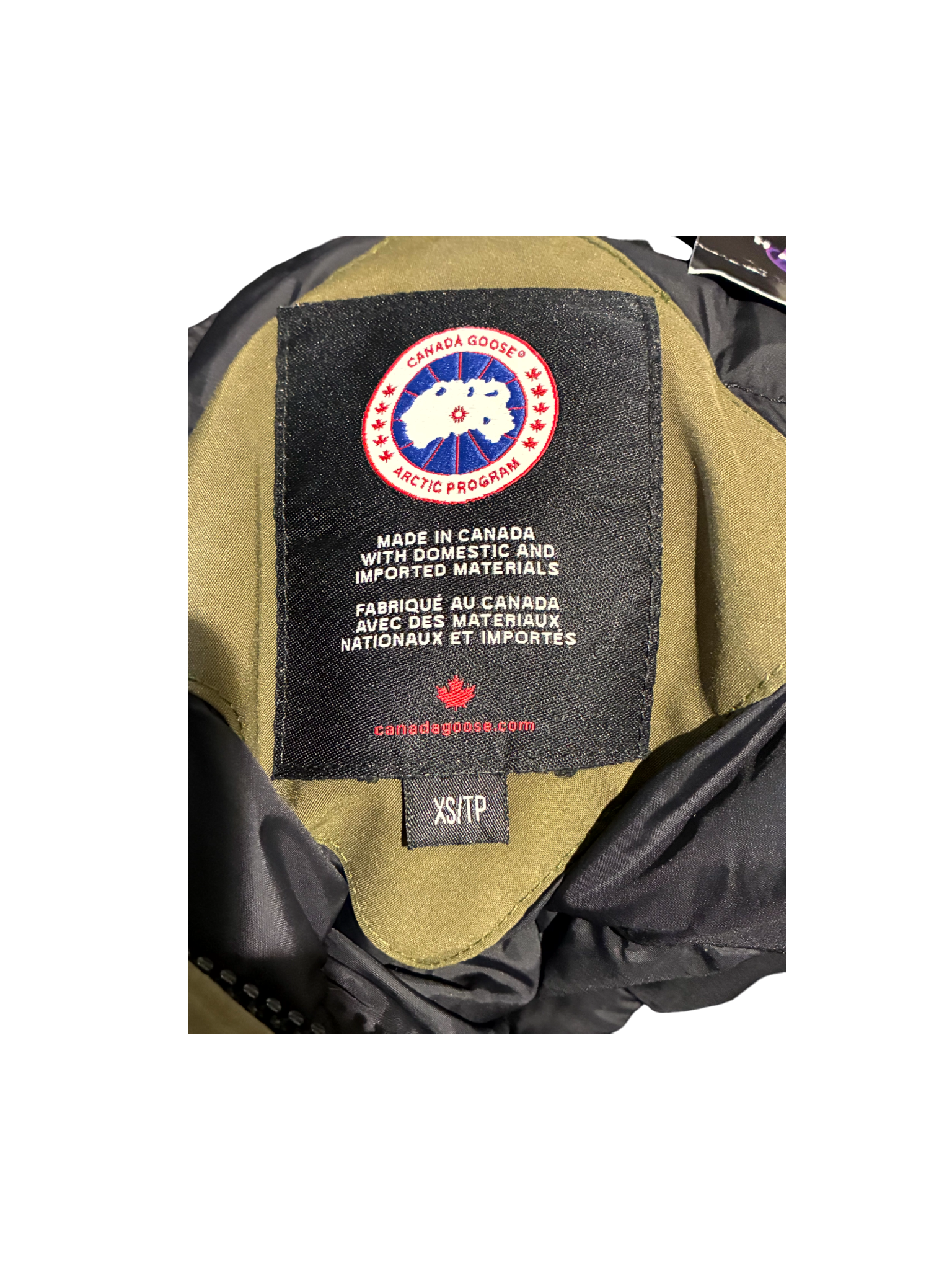 Canada goose Women's Long Olive Coat