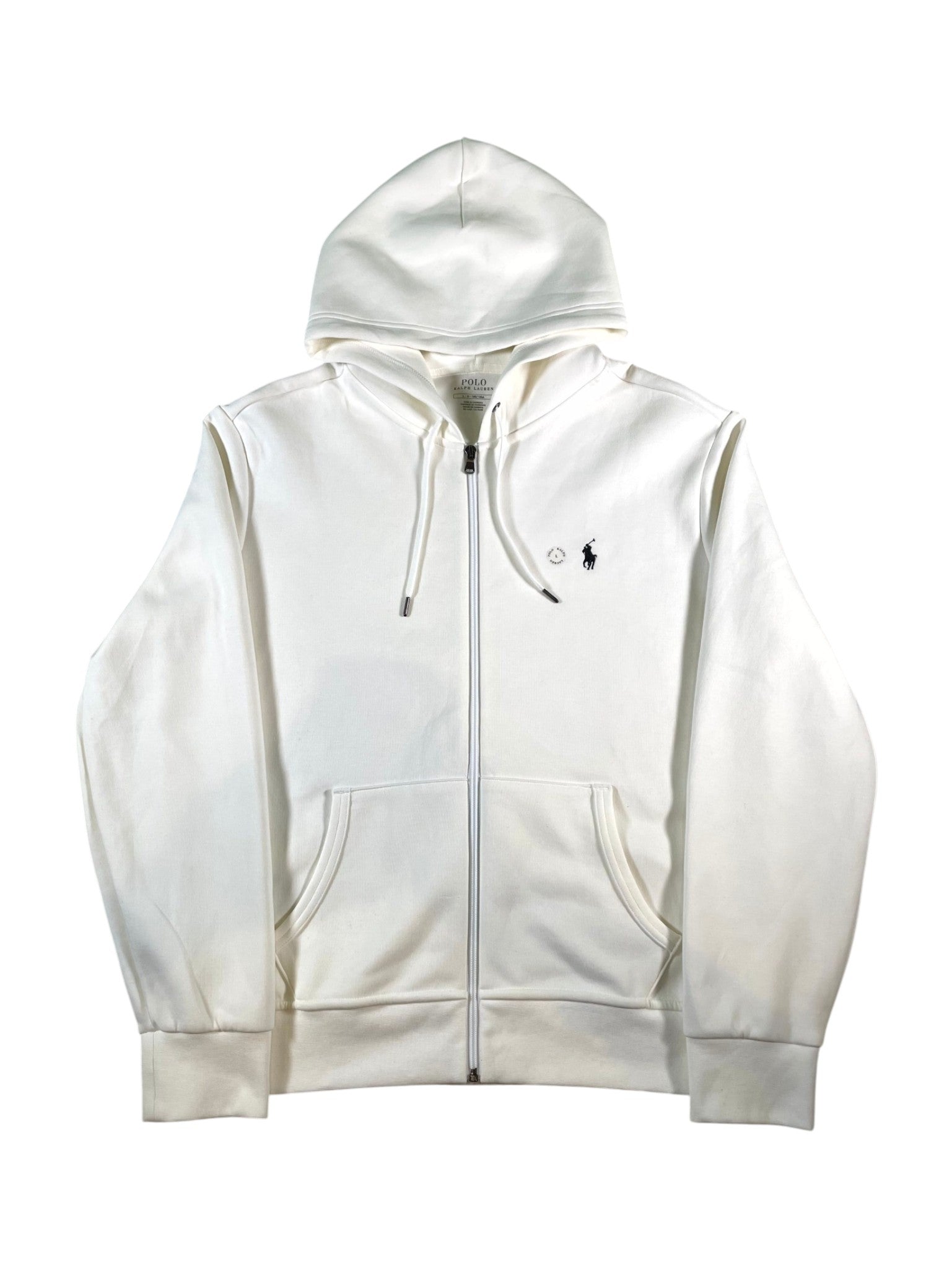 Polo Zip Up Cream & Black Hoodie