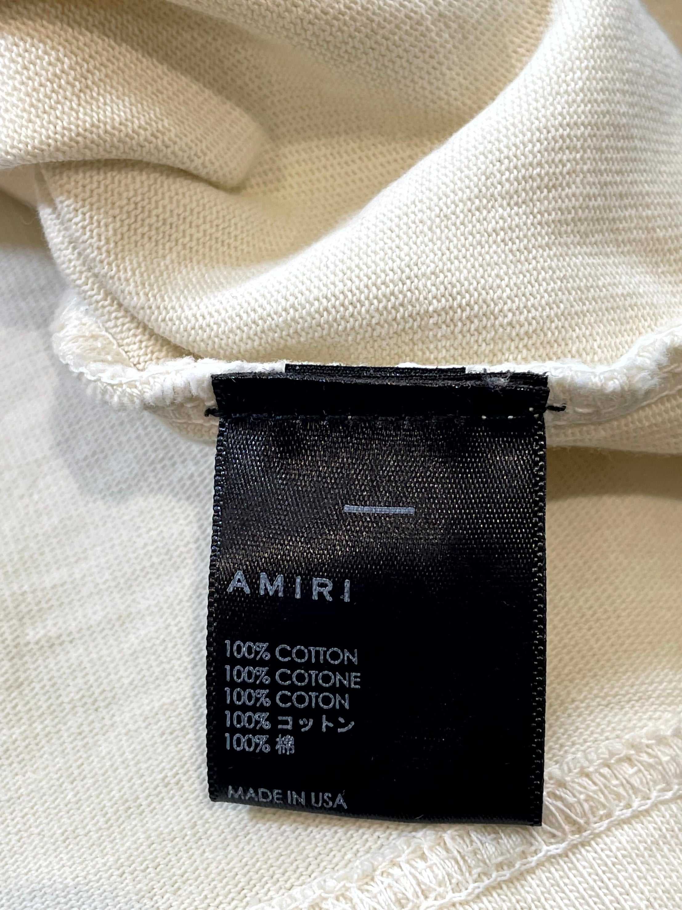 Amiri Staggered Cream & Red Tee