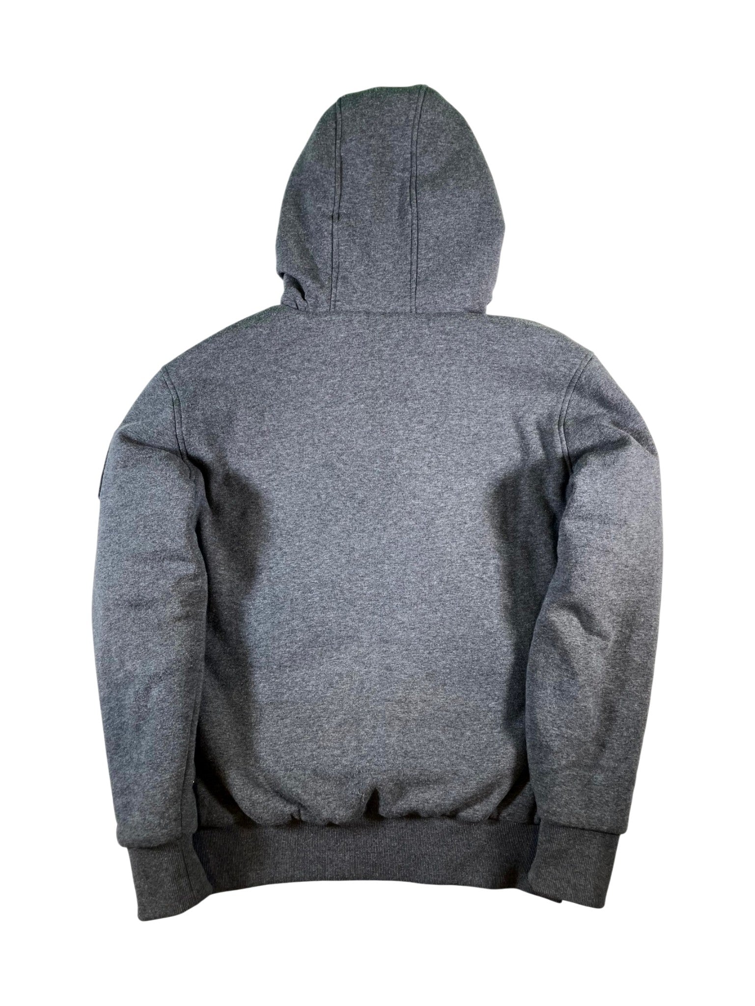 Moose Knuckles "Sherpa Fleece" Zip Up Grey Hoodie