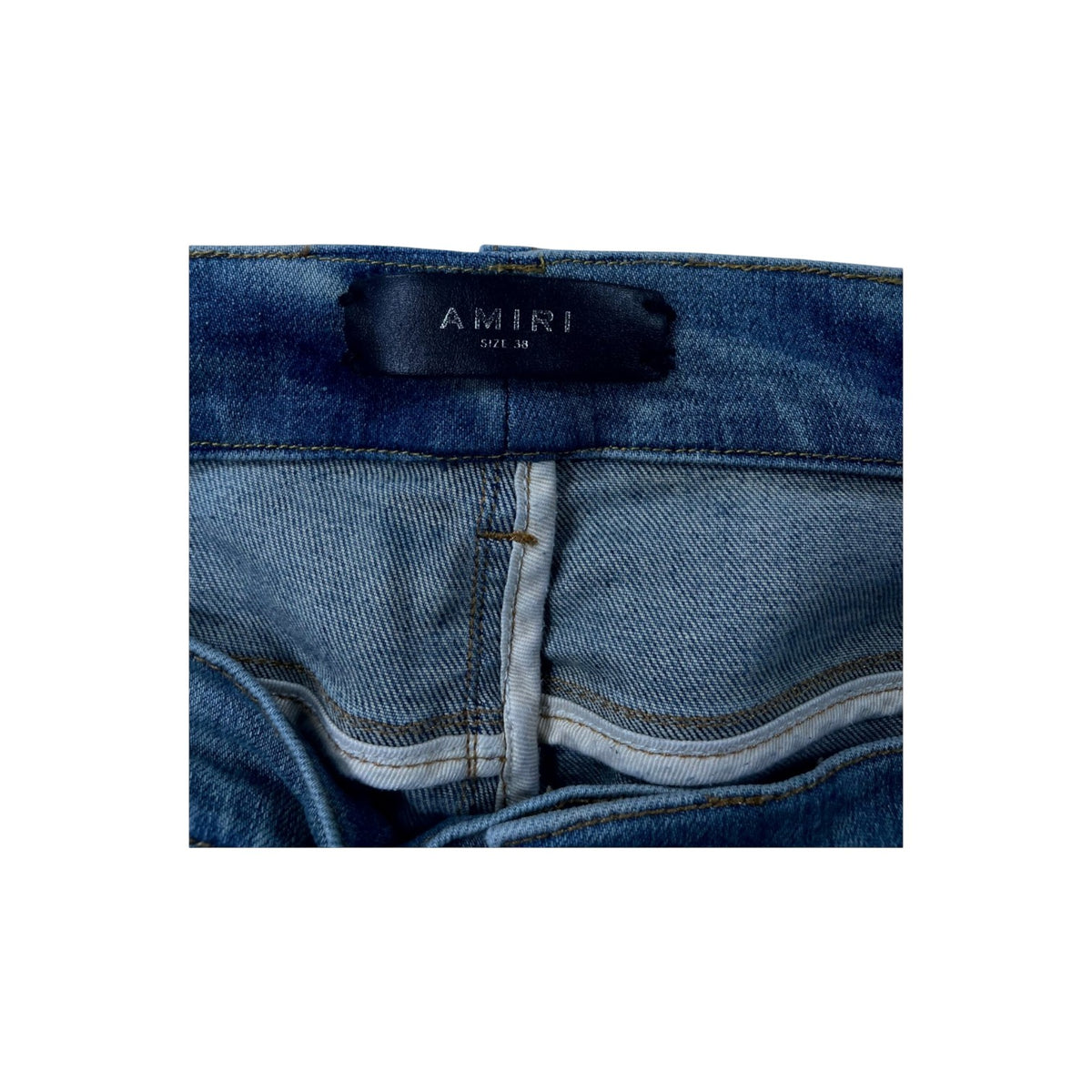 Amiri "MX1" Paisley Patch Vintage Wash Jeans