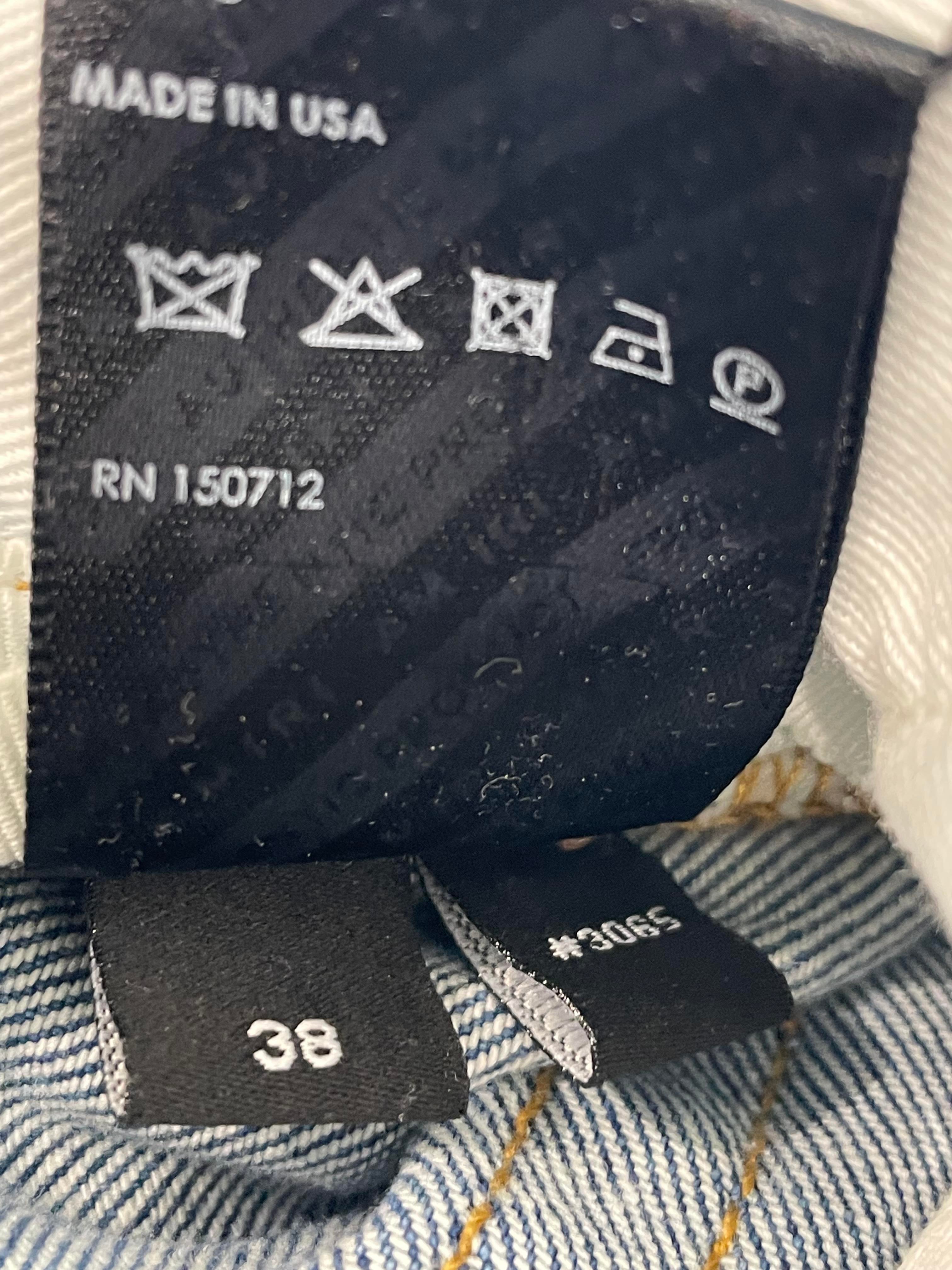 Amiri MX2 Light Wash Green Plaid Jeans