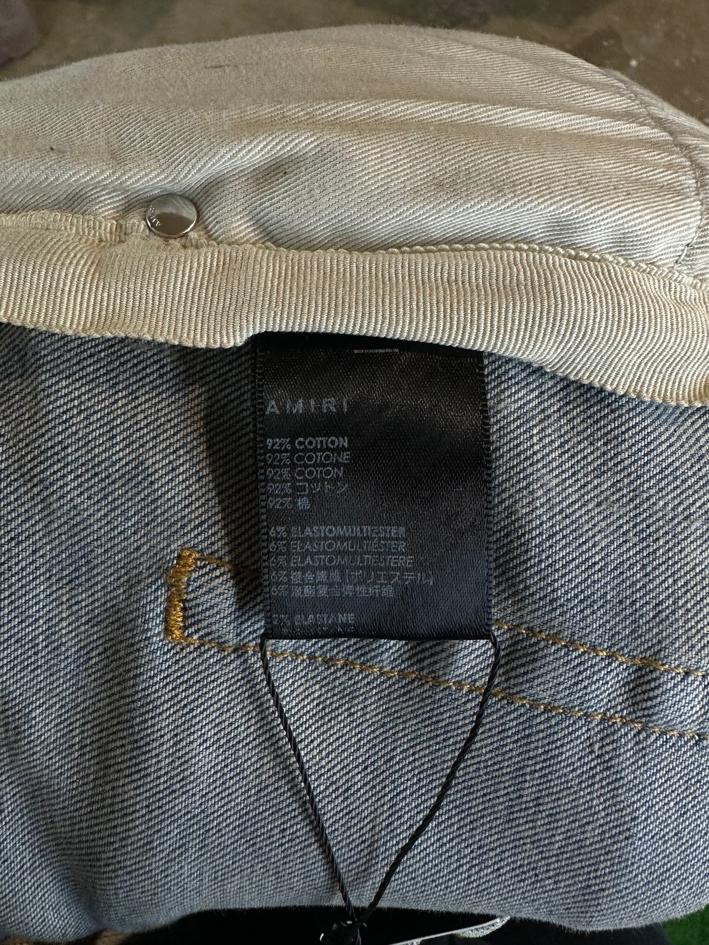 Amiri Red White Lightwash Thrasher Jeans  Used 32
