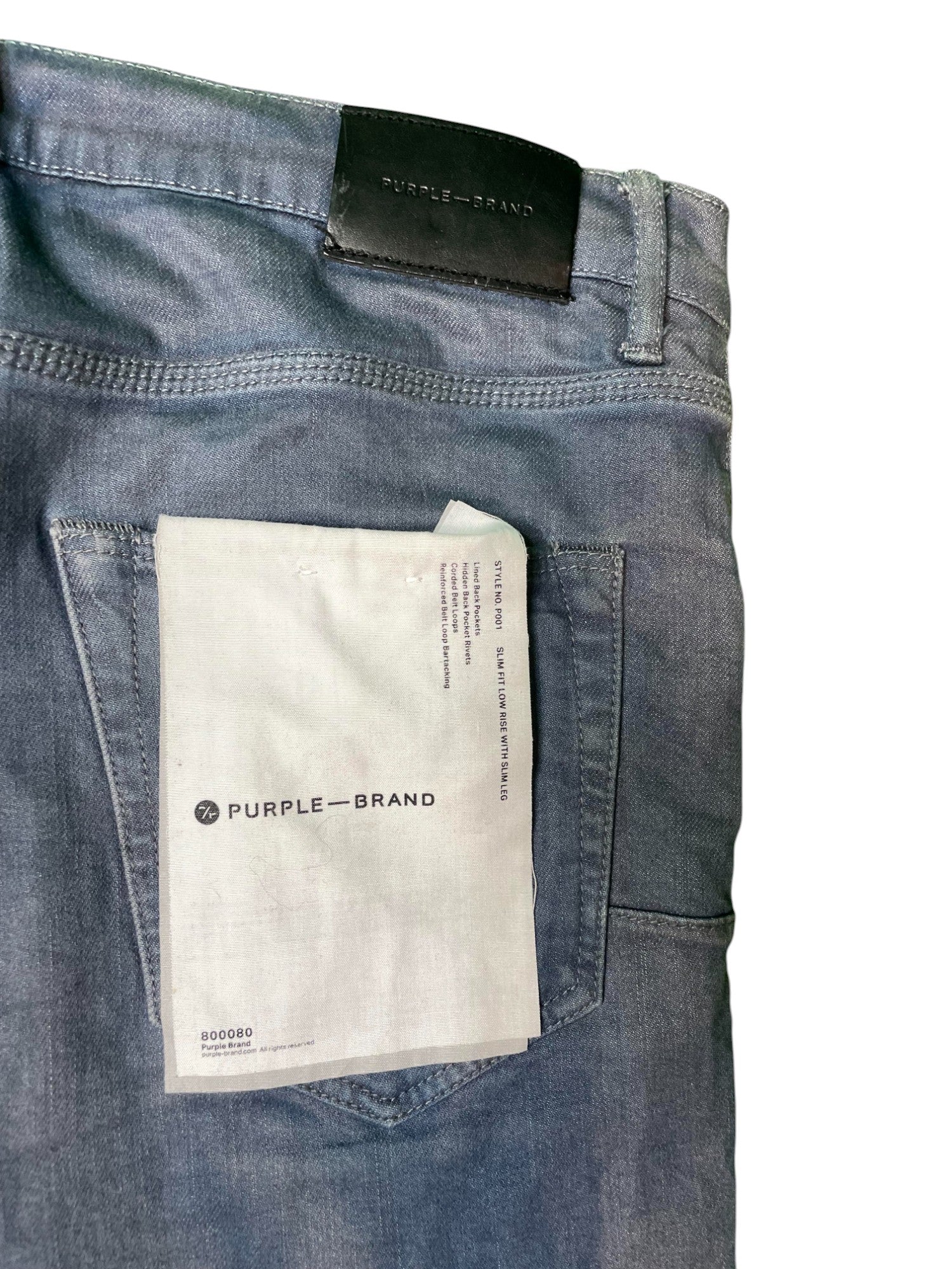 Purple Brand Tattered Dirty Wash Blue Jeans