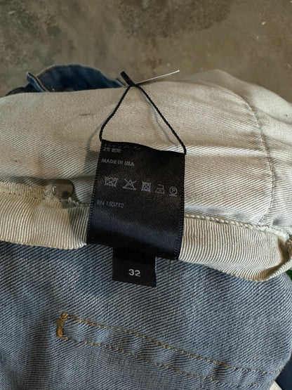 Amiri Red White Lightwash Thrasher Jeans  Used 32