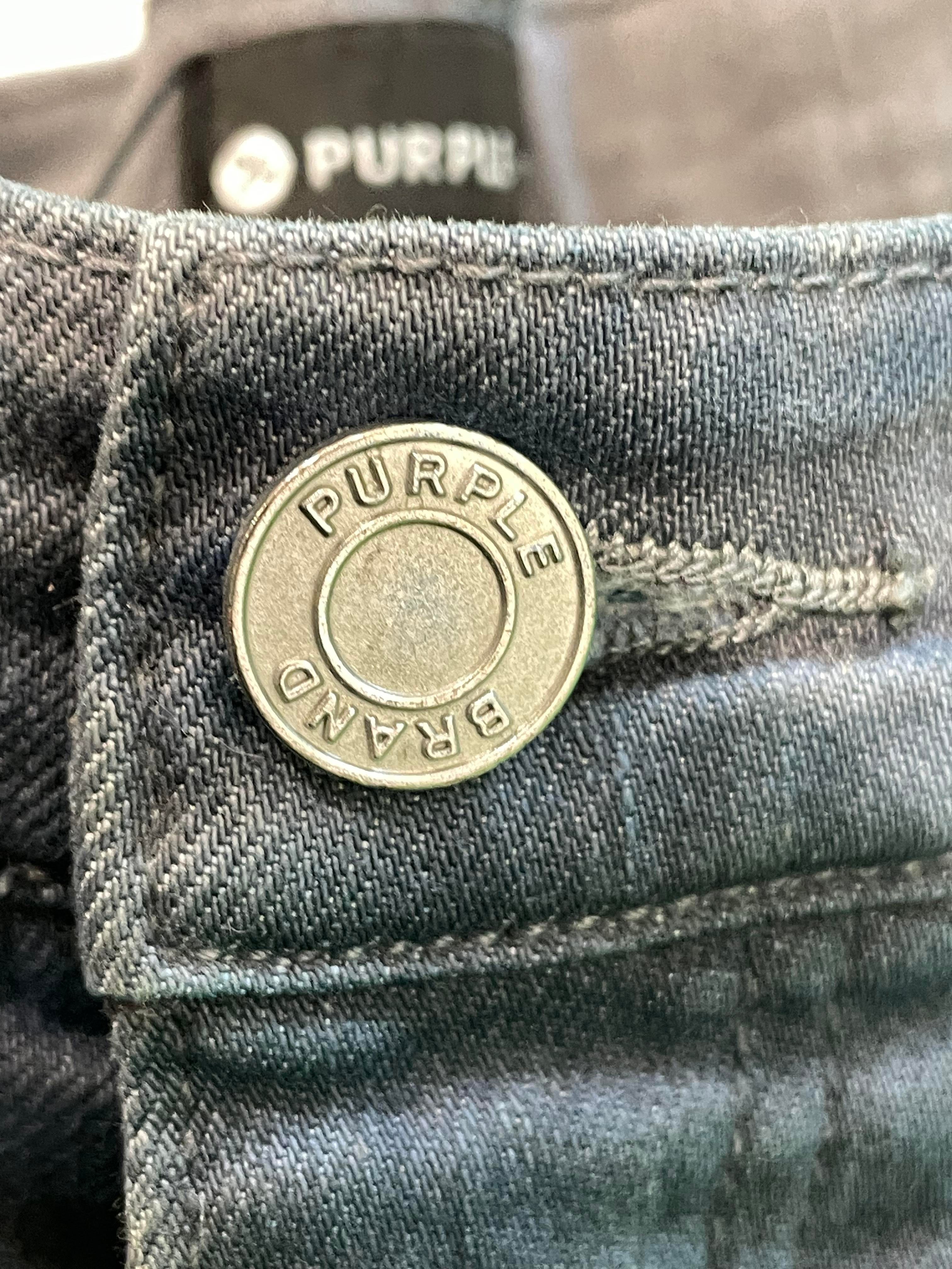 Purple Brand Tattered Dirty Wash Blue Jeans