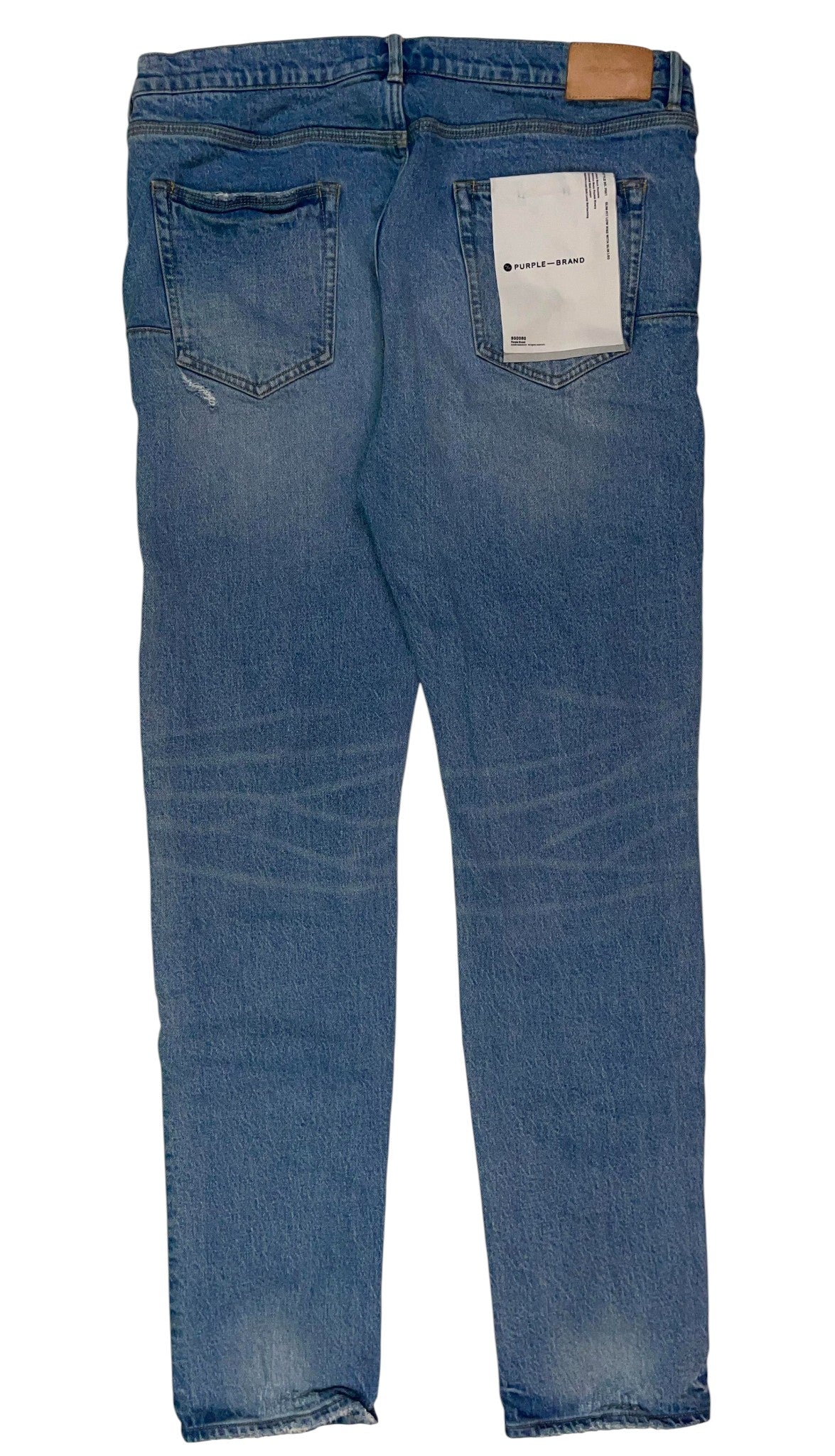 Purple Brand Light Wash Ripped Jeans