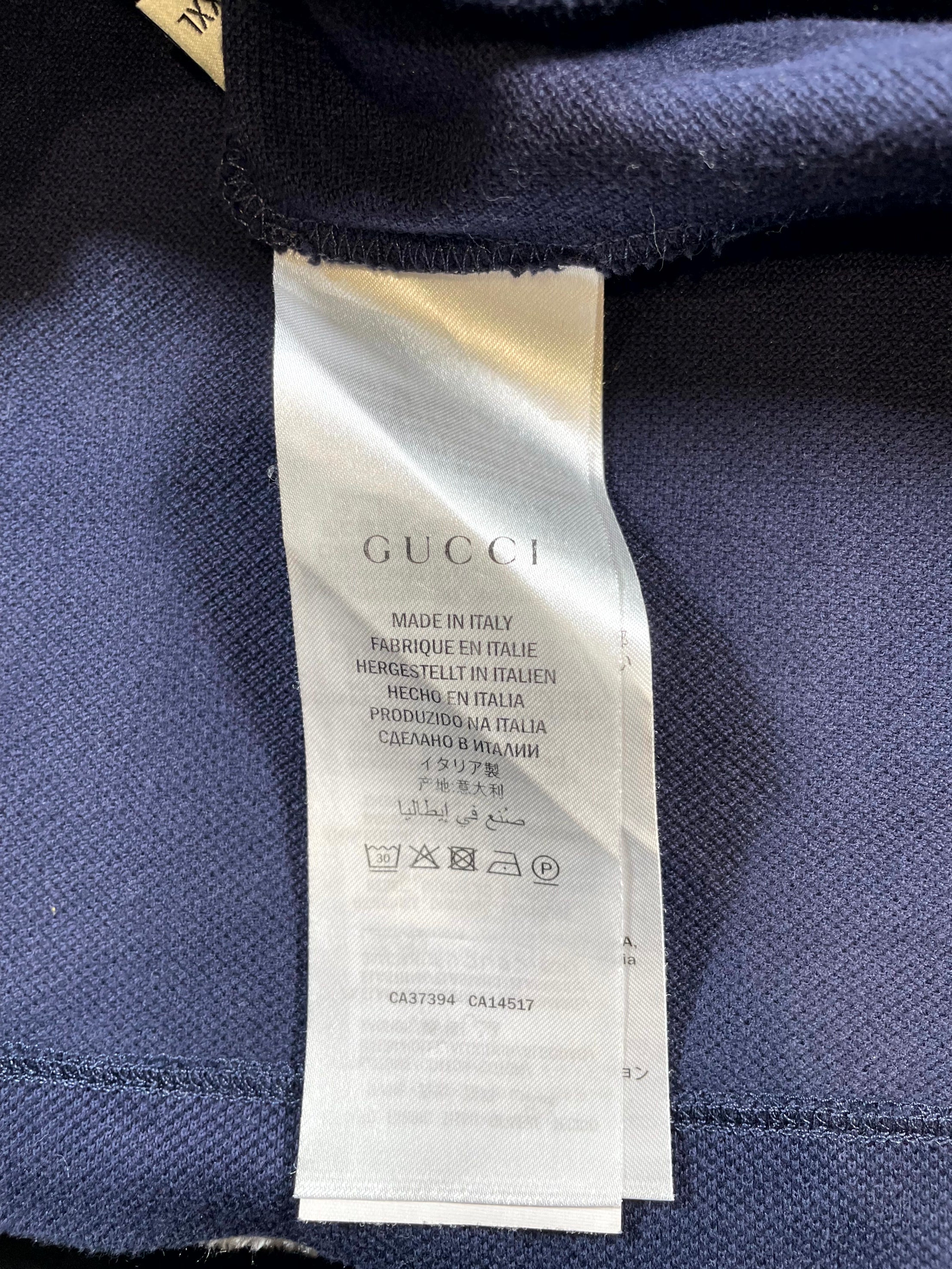 Gucci GG Polo Navy & Red T-Shirt