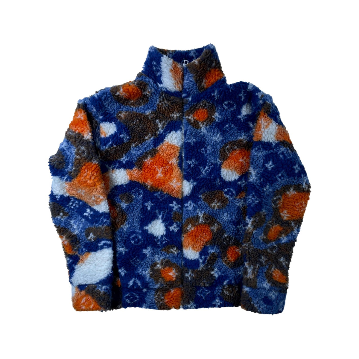 Louis Vuitton Monogram Sherpa Fleece Blue & Orange Jacket