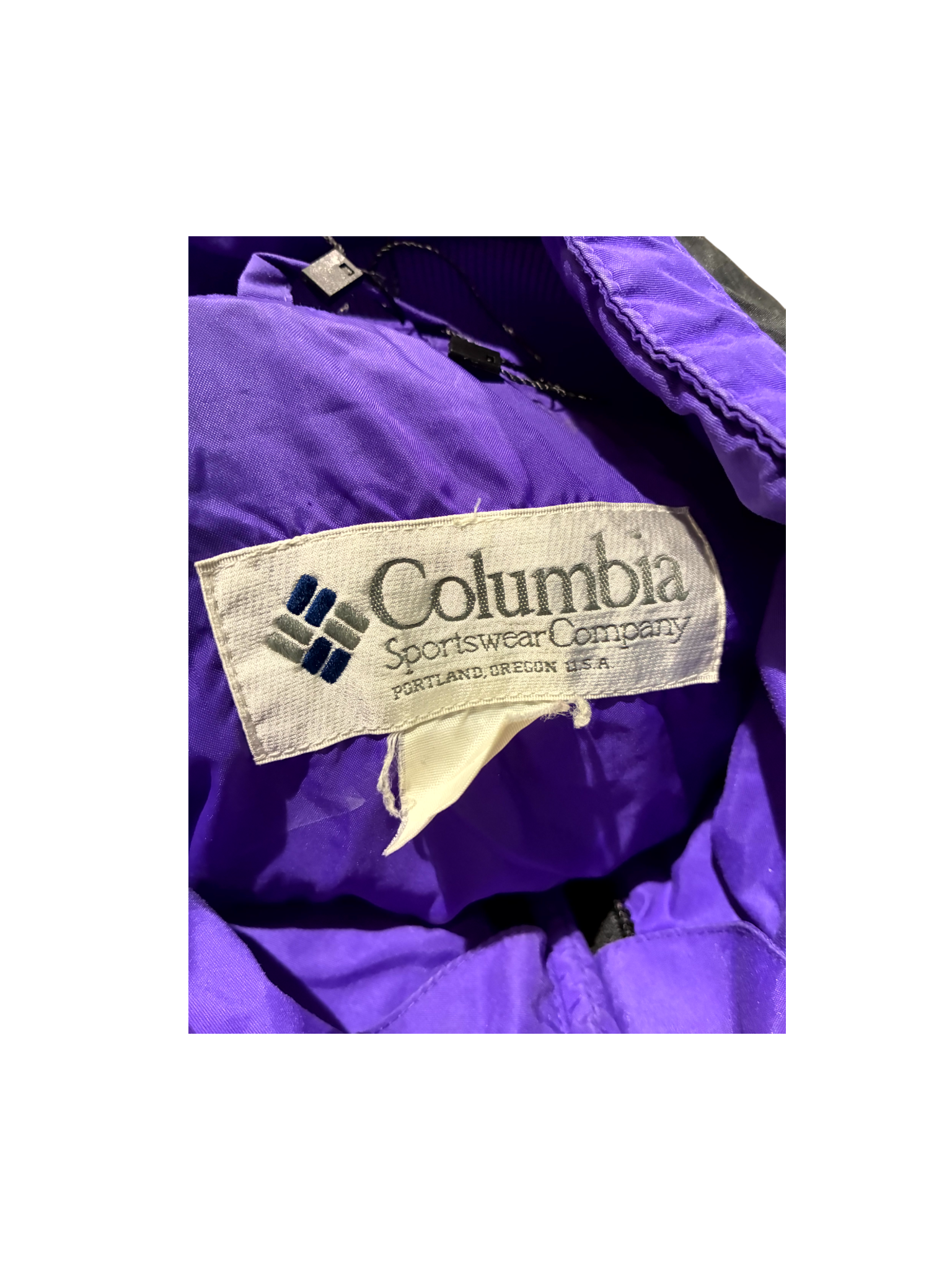 Columbia Bugaboo Windbreaker Black, Purple & Green Jacket