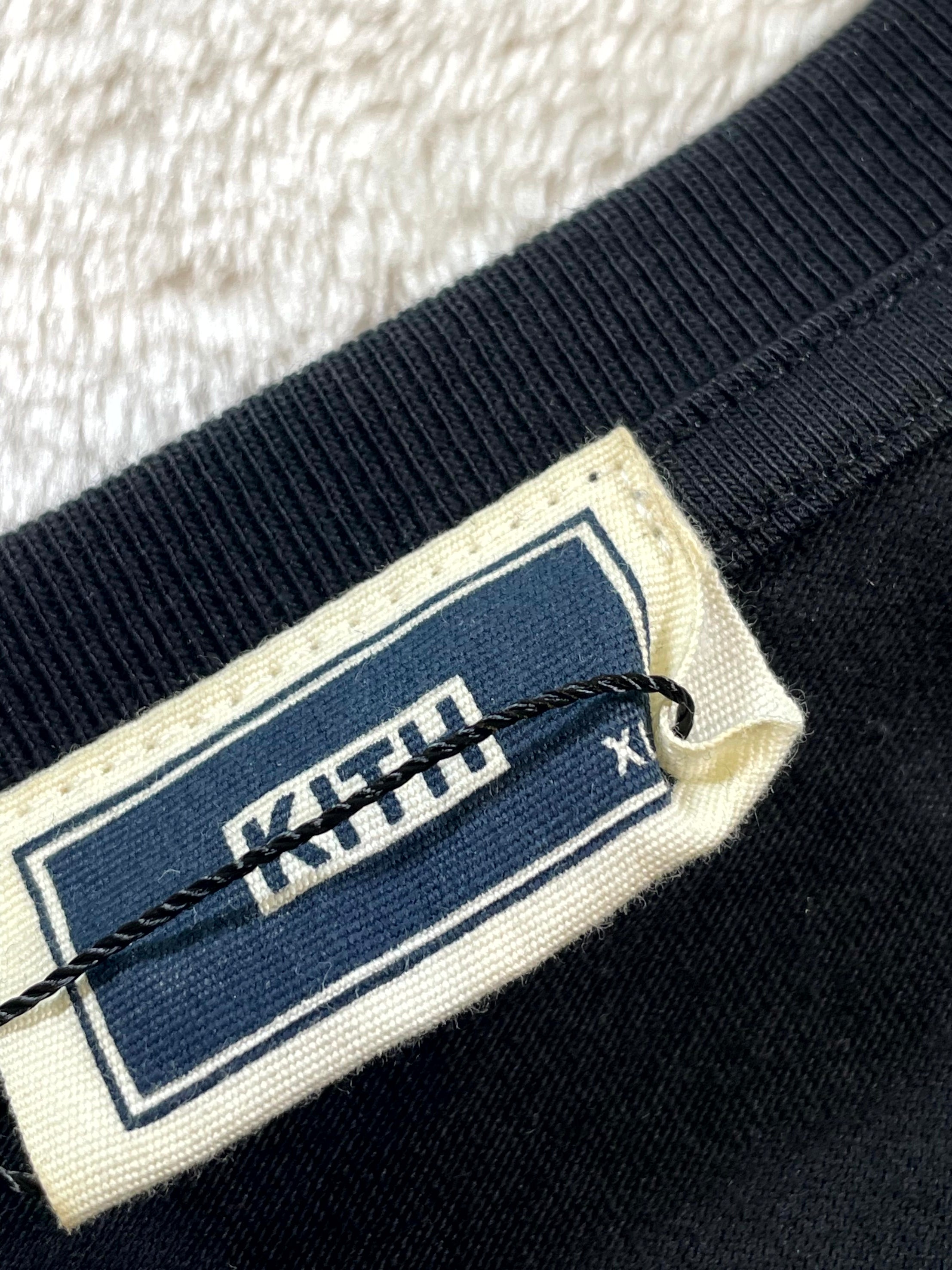Kith World Box Logo Long Sleeve Black & Yellow T-Shirt