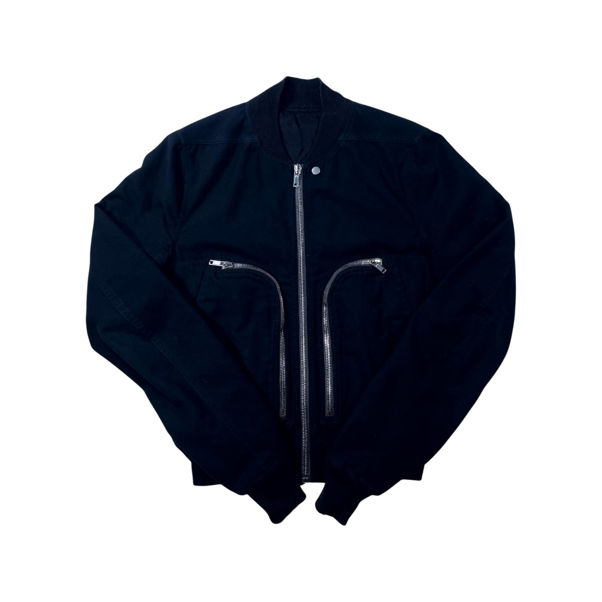 Rick Owens Bauhaus Flight Bomber Black Jacket