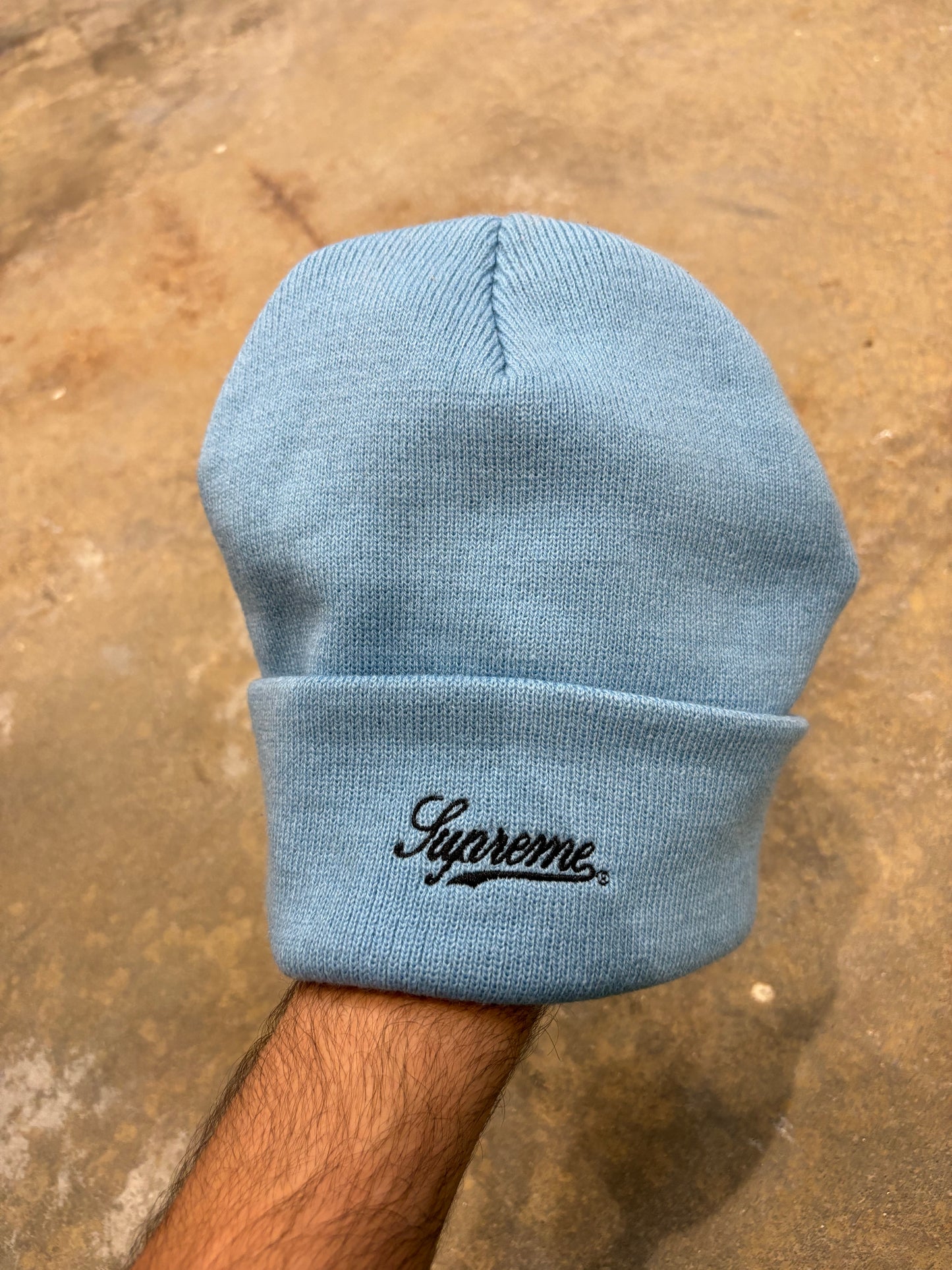 Supreme Blue Wild Cherry Beanie OS Used