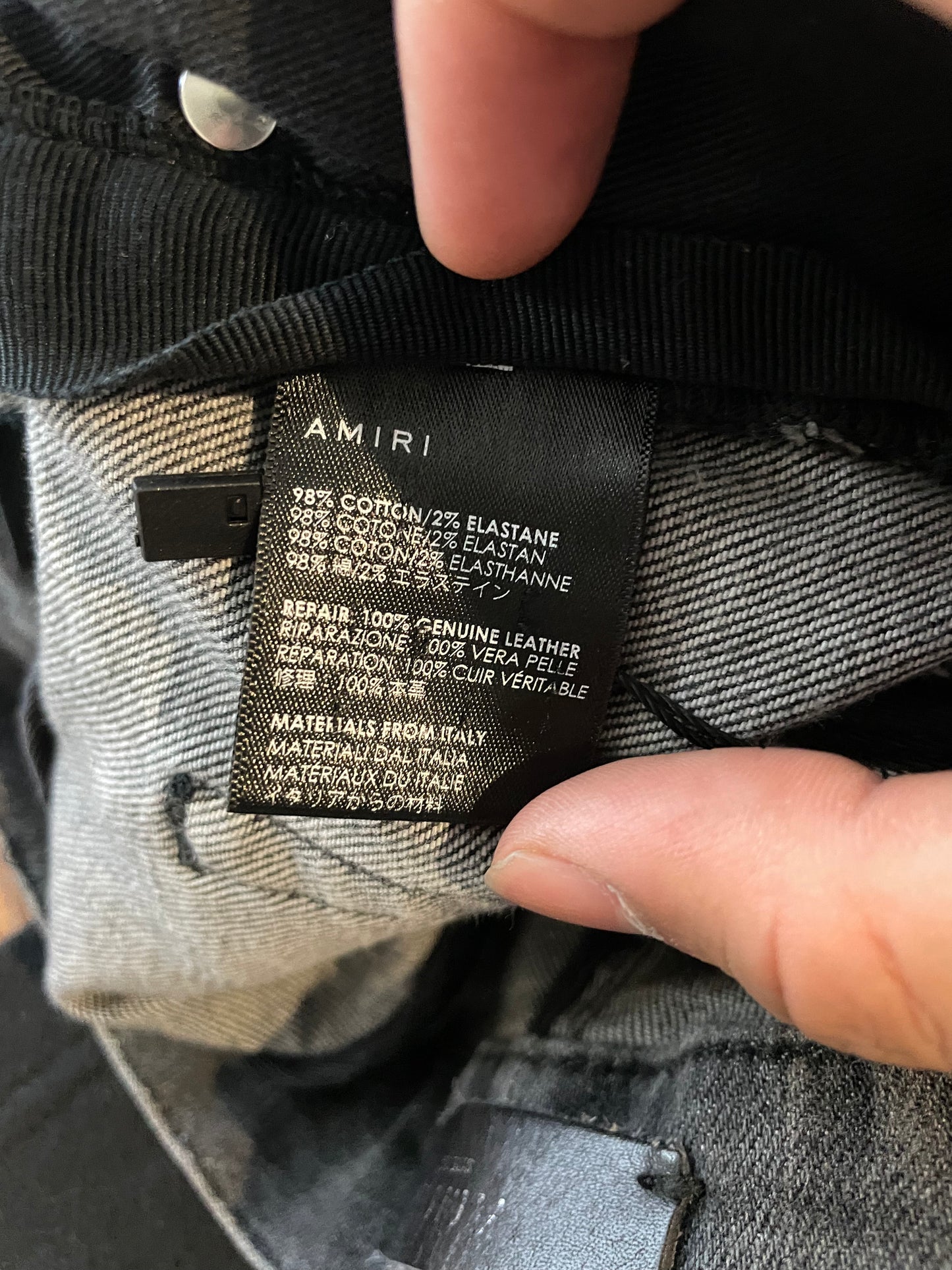 Amiri MX2 Grey Black Patch Used 36