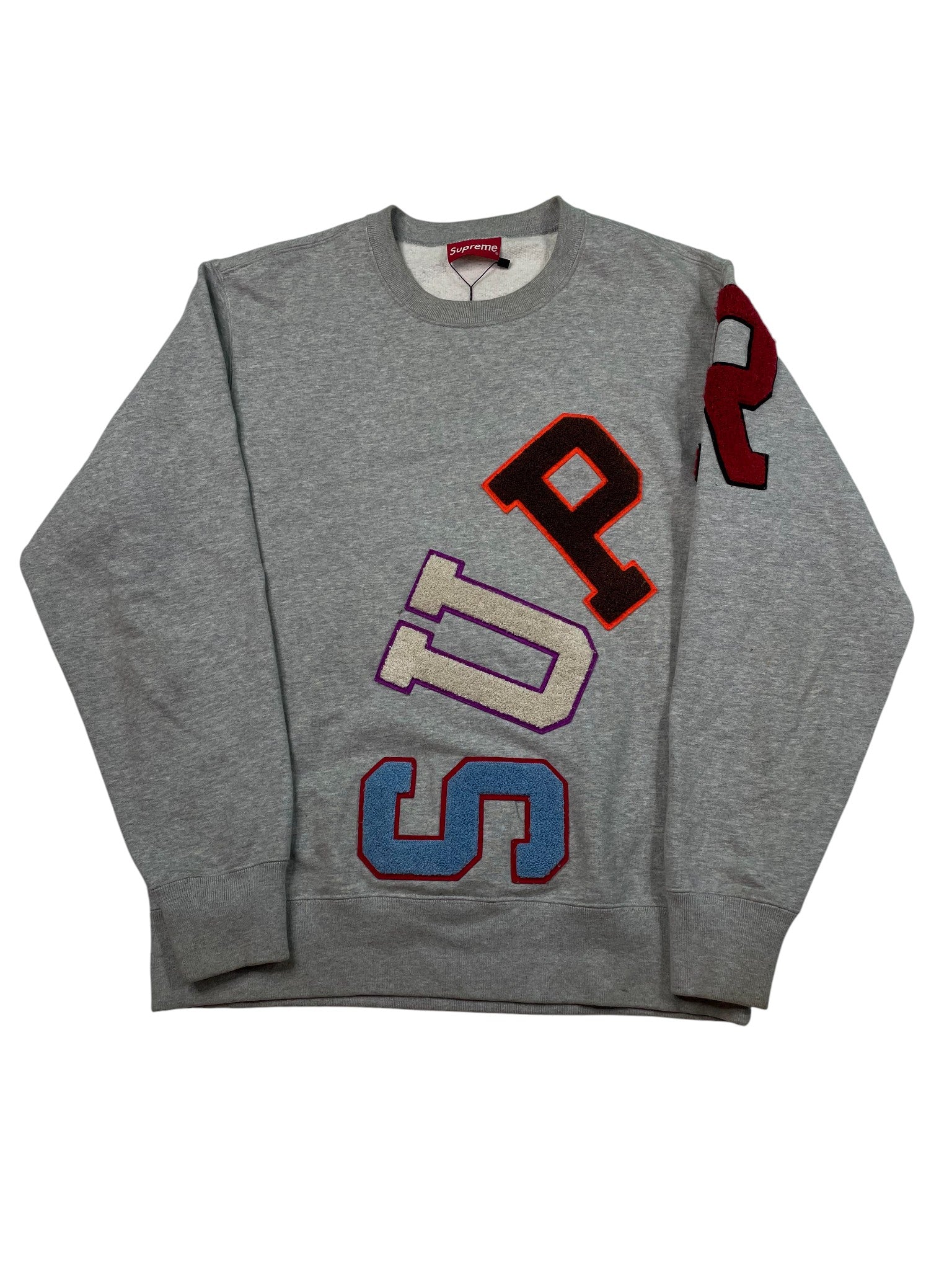 Supreme Logo Grey Crewneck