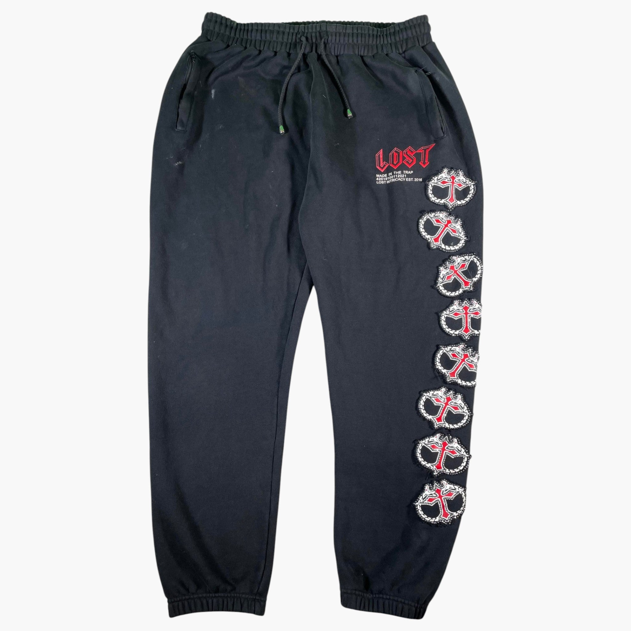 Lost Intricacy MITT Black & Red Sweatpants
