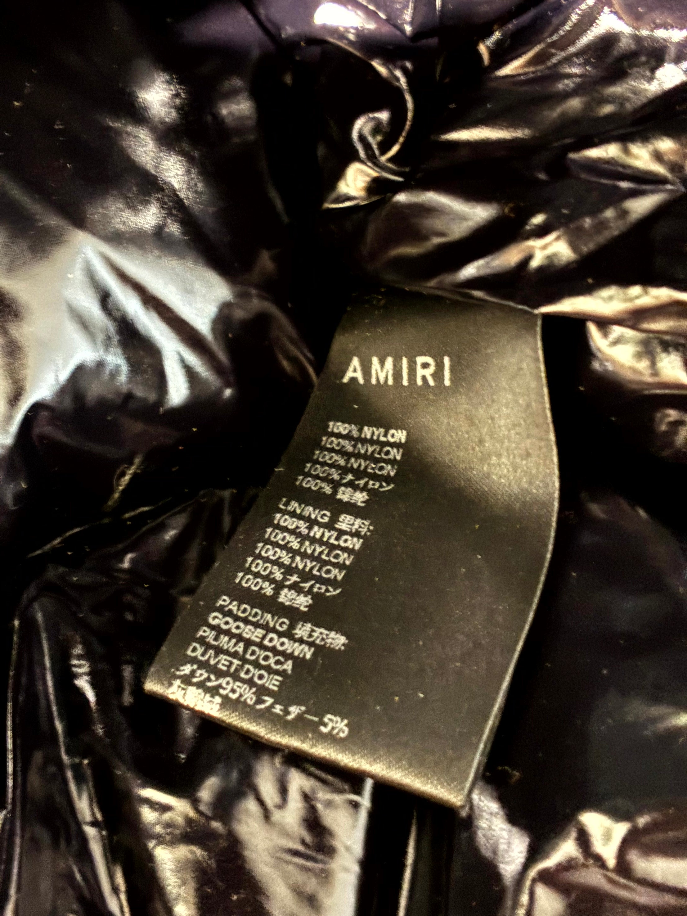 Amiri Puffer Camo green & Blue Coat