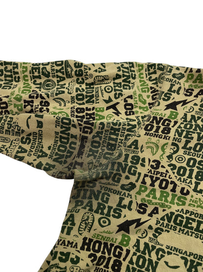 Bape Monogram Split Green & Blue Zip Hoodie