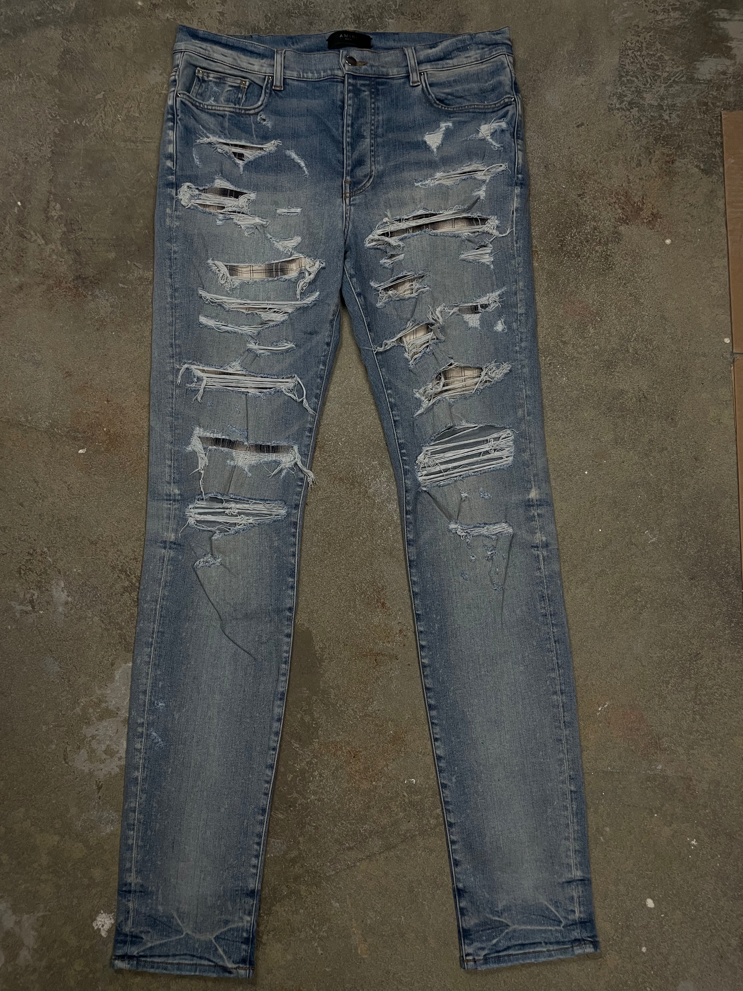 Amiri Thrasher Plaid Patch 36 Used