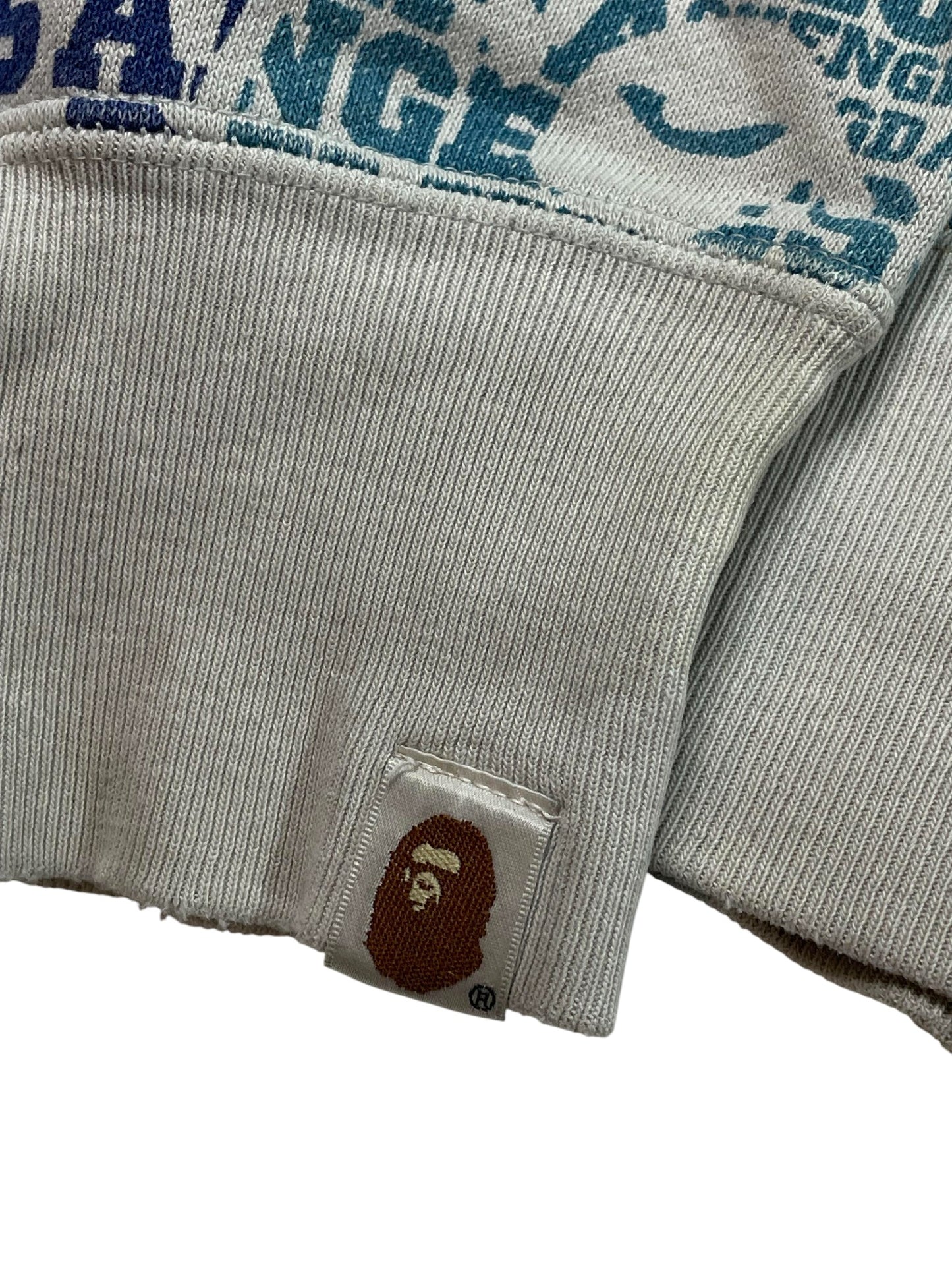 Bape Monogram Split Green & Blue Zip Hoodie