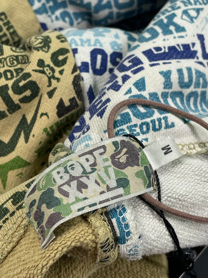 Bape Monogram Split Green & Blue Zip Hoodie