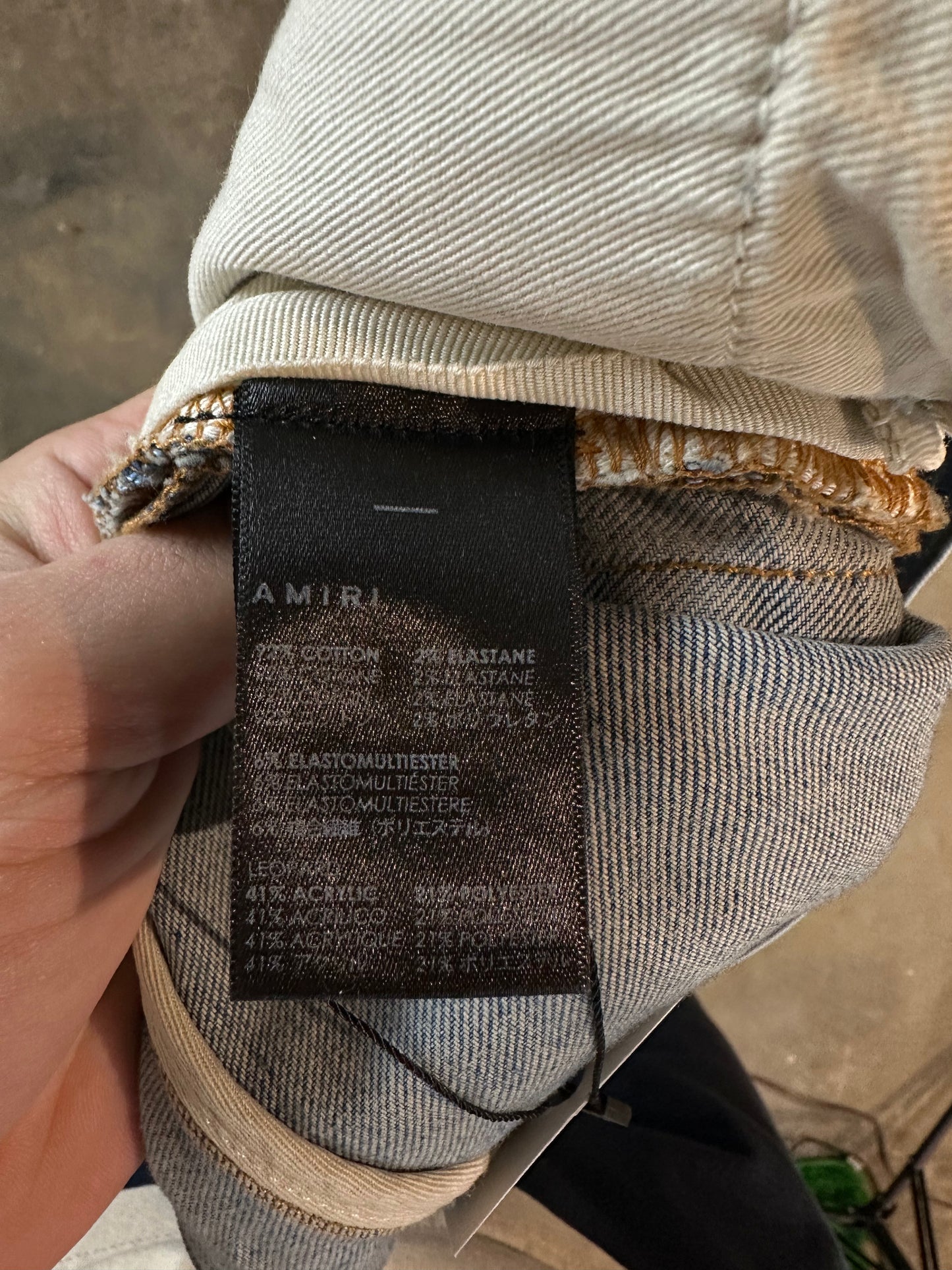 Amiri Jeans Light Wash Lumber Patchwork Used 32