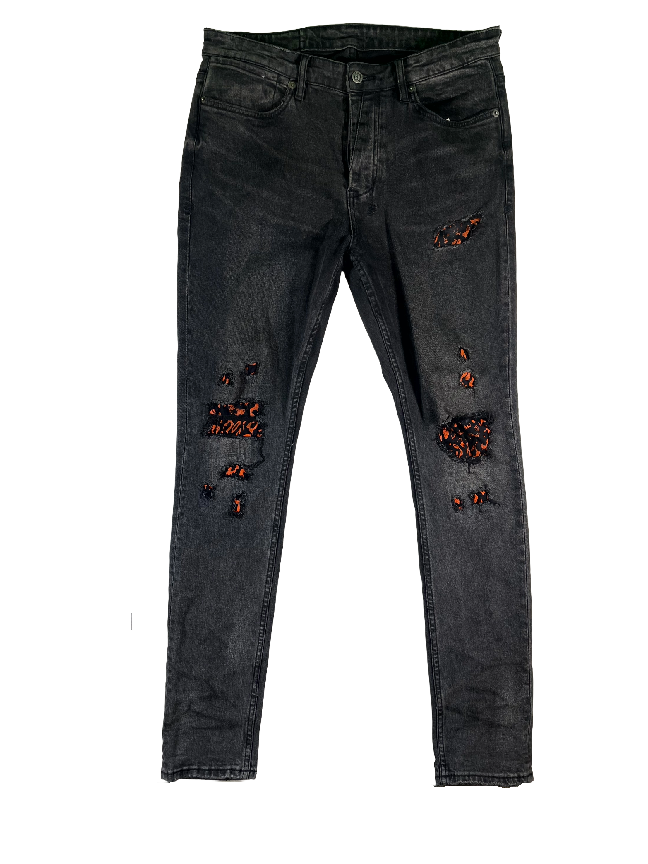 Ksubi Grey & Orange Jeans