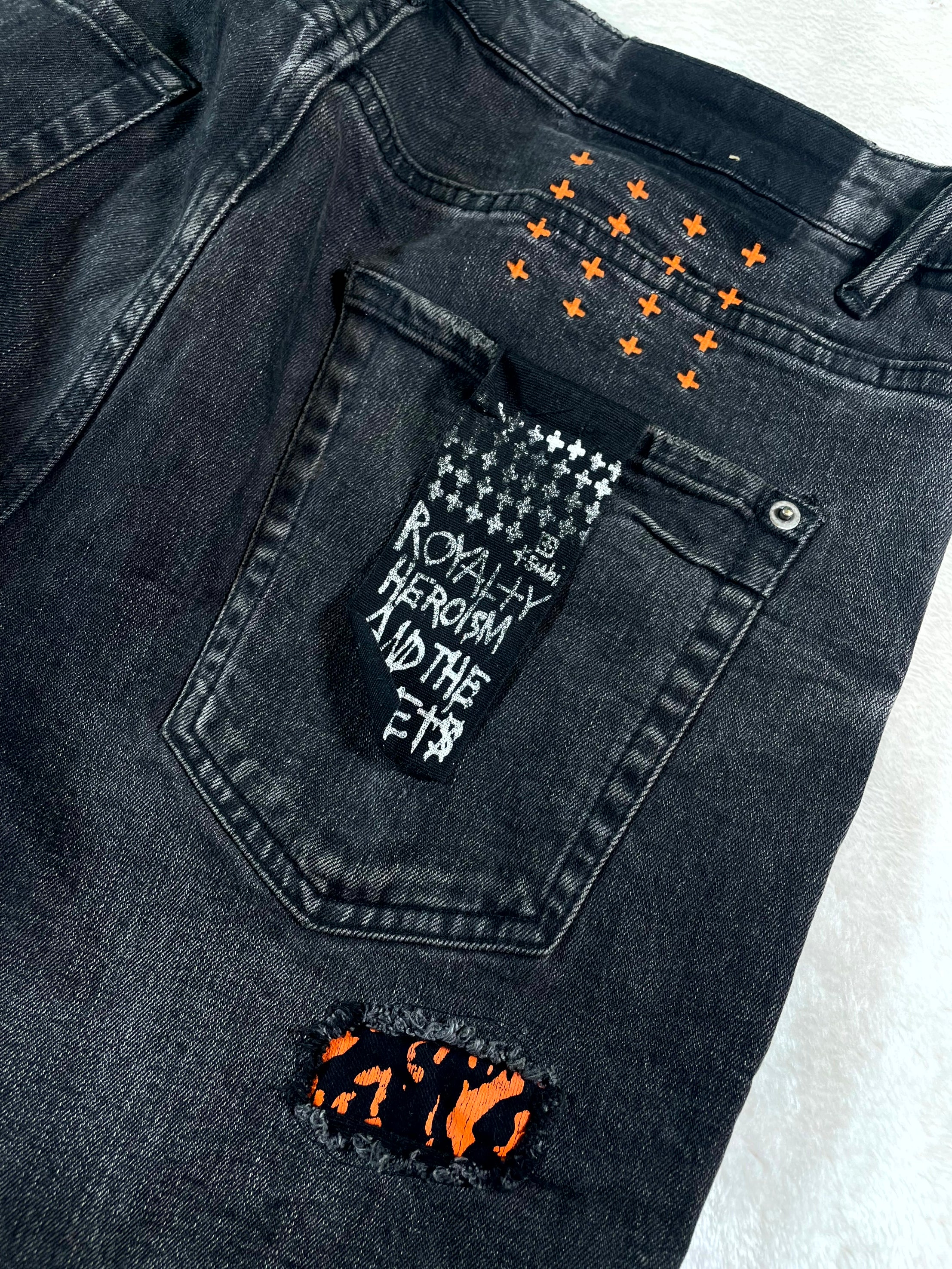 Ksubi Grey & Orange Jeans