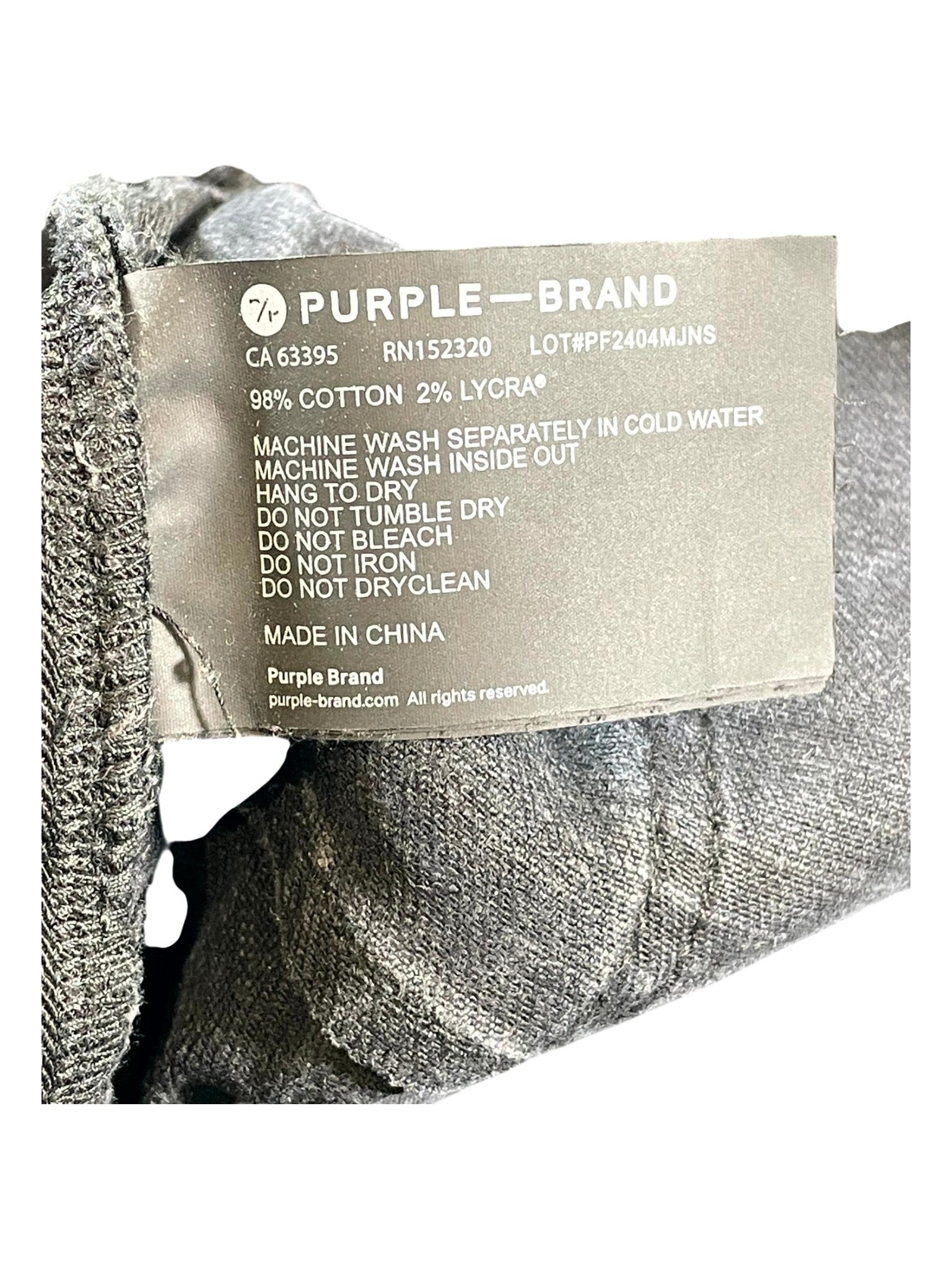 Purple Brand Plain Black Wash Jeans