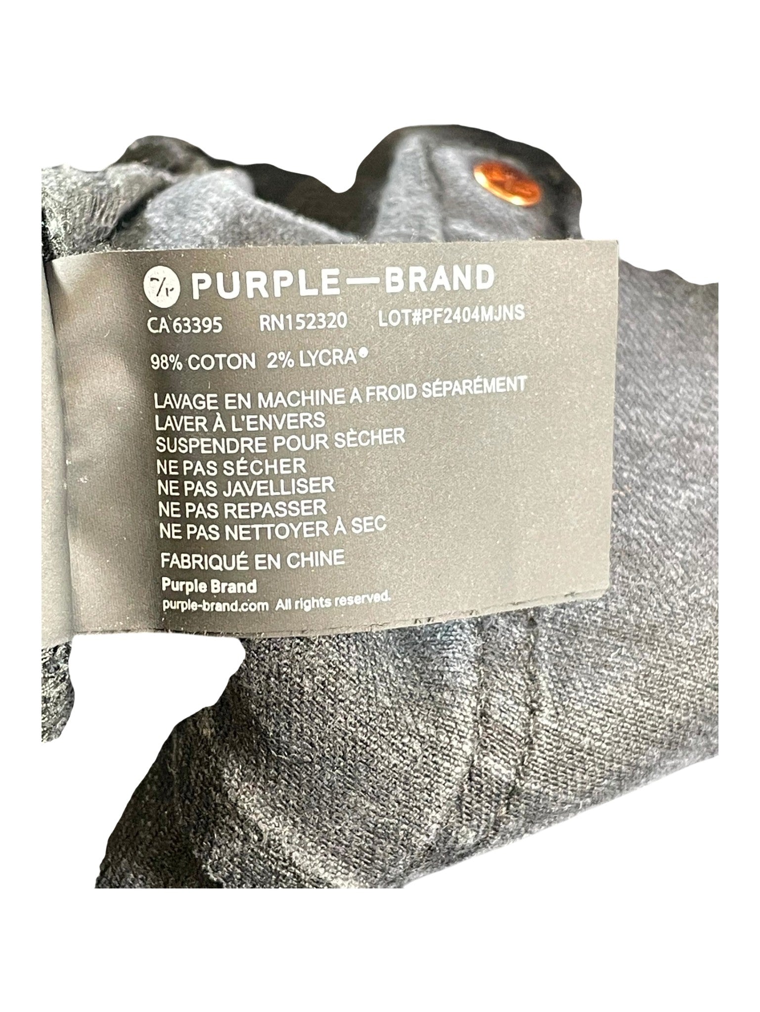Purple Brand Plain Black Wash Jeans