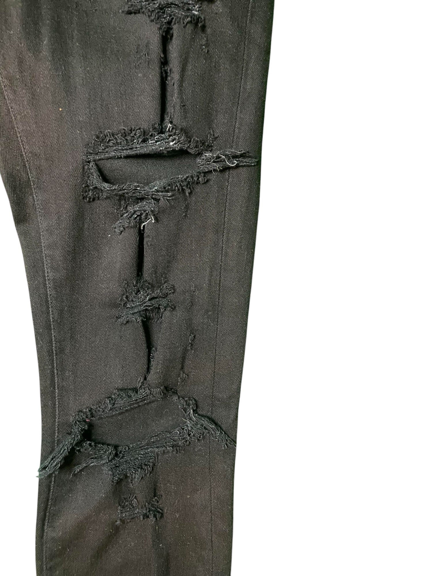 Amiri Thrasher Ripped Plain Black Jeans