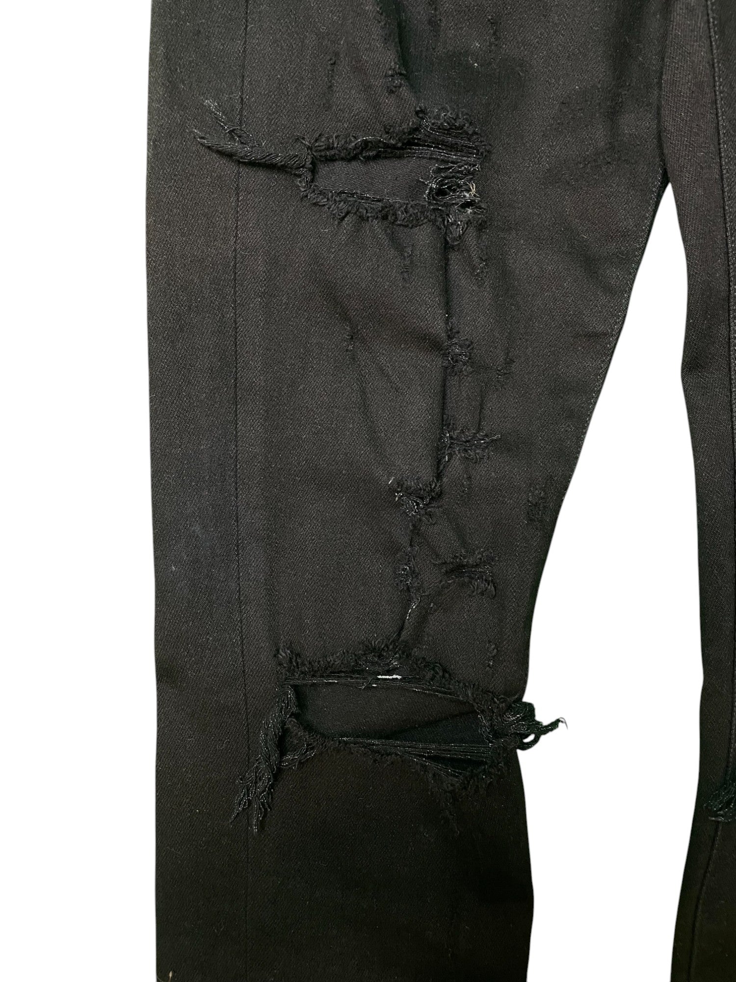 Amiri Thrasher Ripped Plain Black Jeans