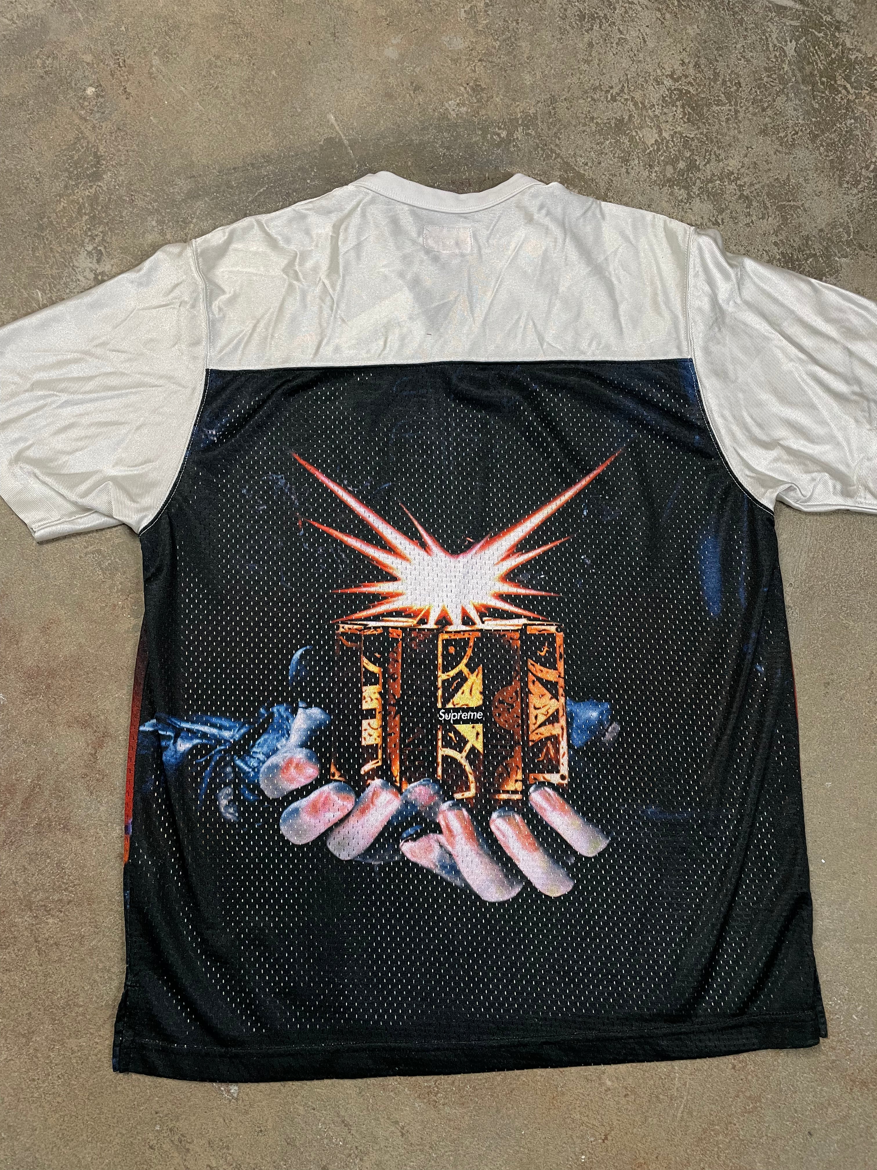 Supreme Hellraiser Jersey White Used Small